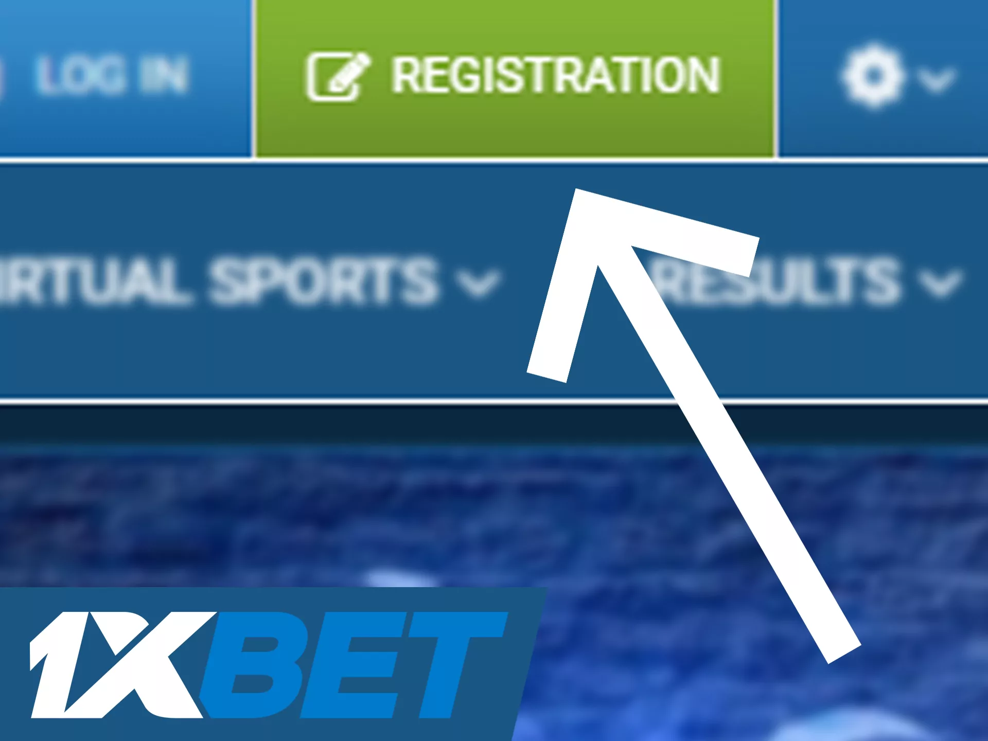 Click on registration button for start registration at 1xbet.