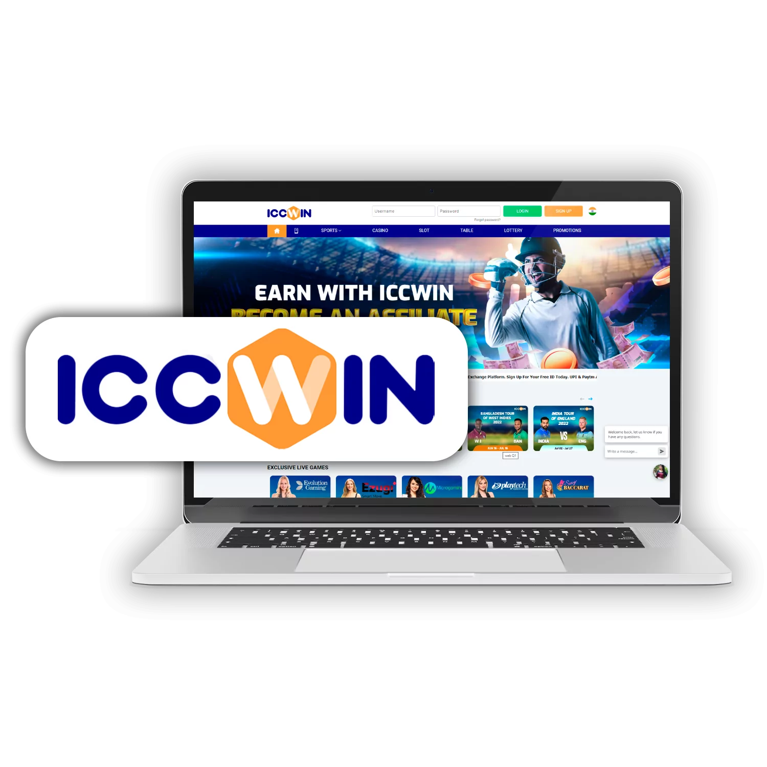 Learn how to place bets on the ICCWin website and get the bonus.