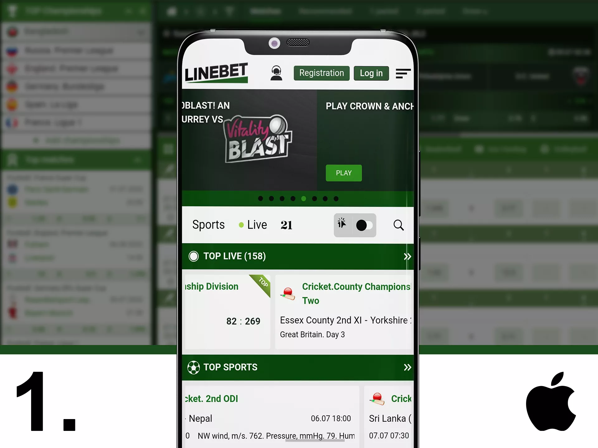 You can start registration on Linebet website.