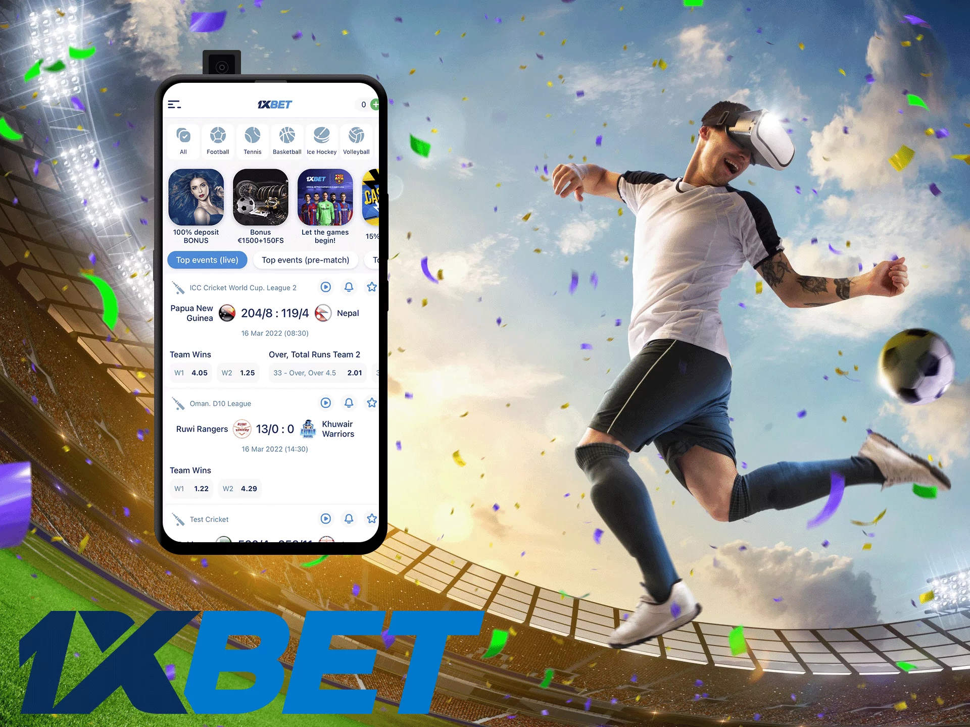 1xbet provides specific electronic games.