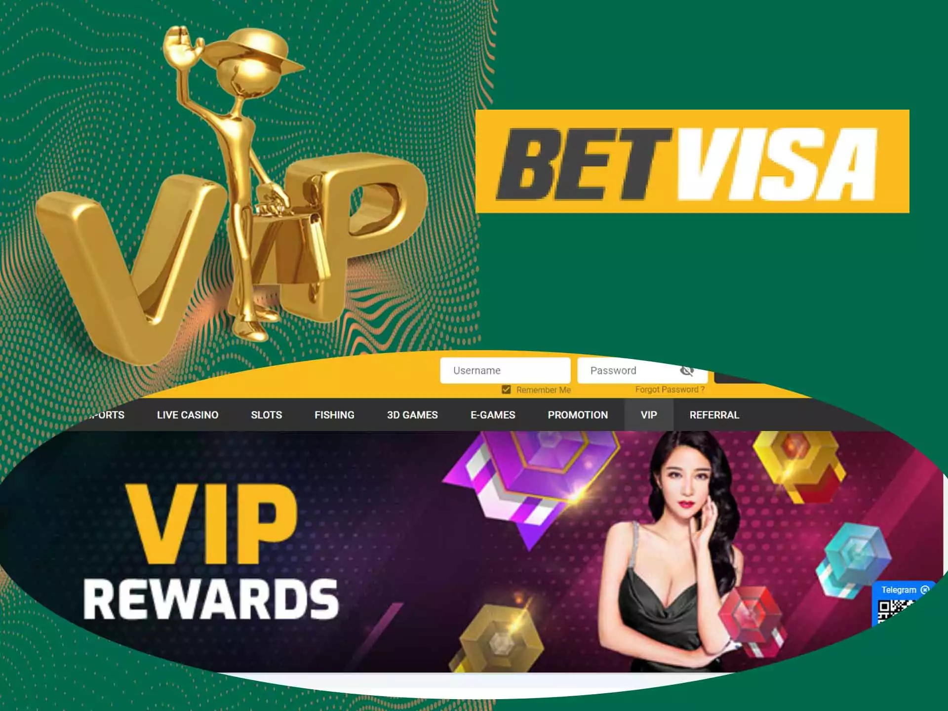 Join the BetVisa VIP program.