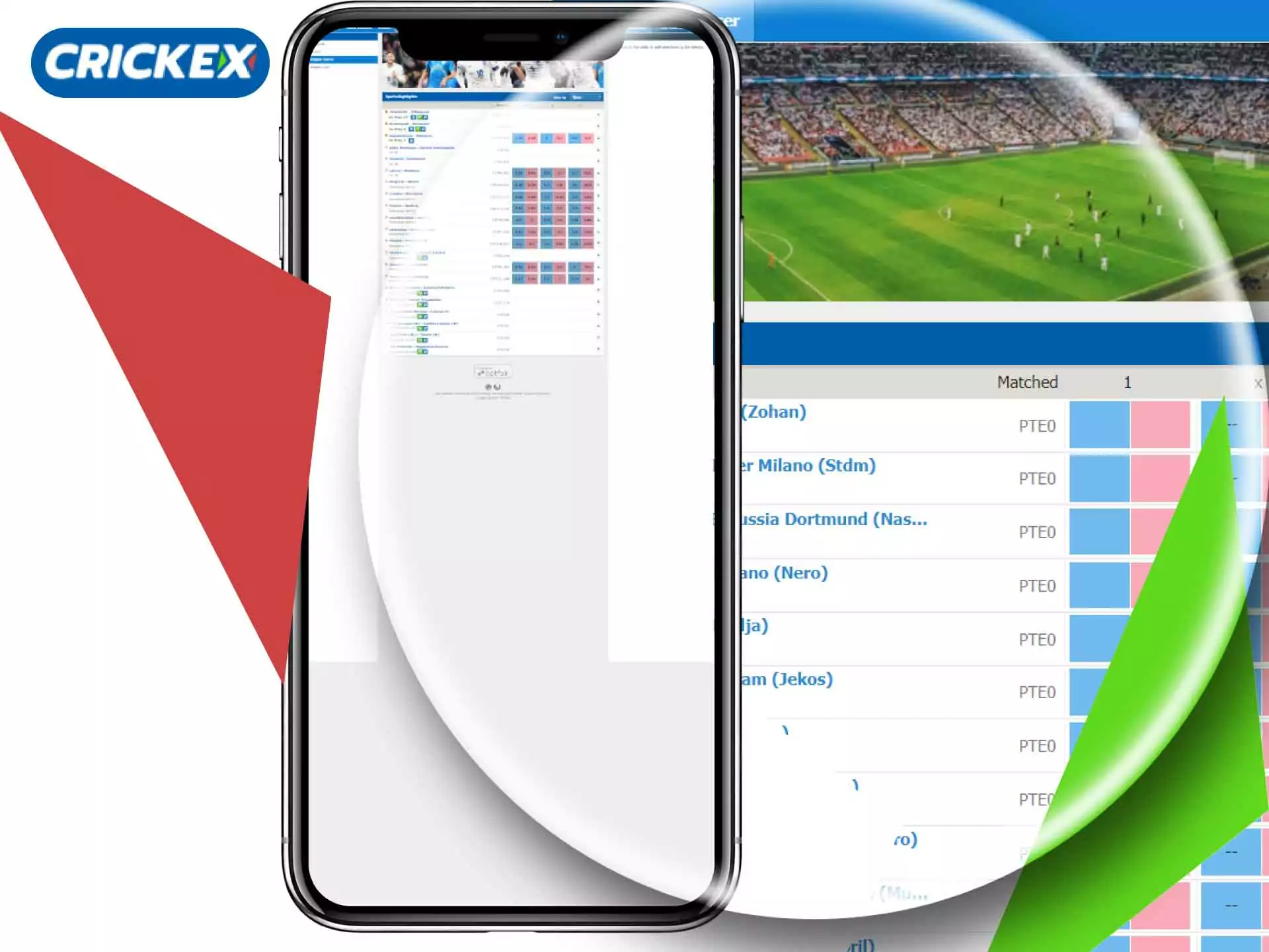 Total bets are the most popular among the Crickex bets.