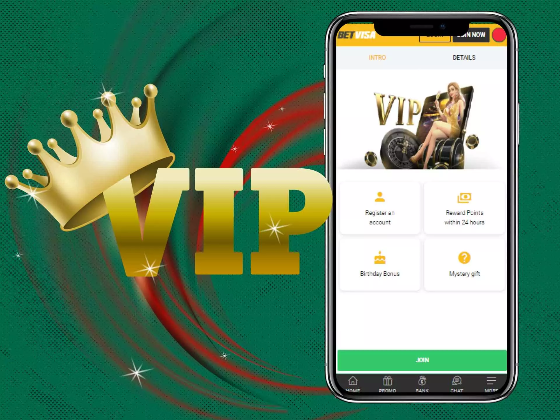 Join the VIP program at Betvisa.