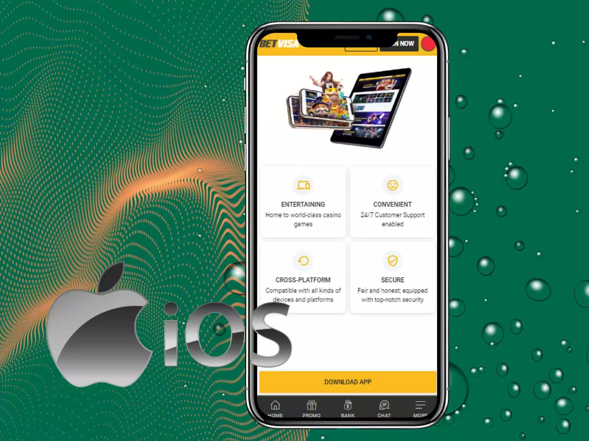 Betvisa iOS app runs on the most modern iPhones and iPads.