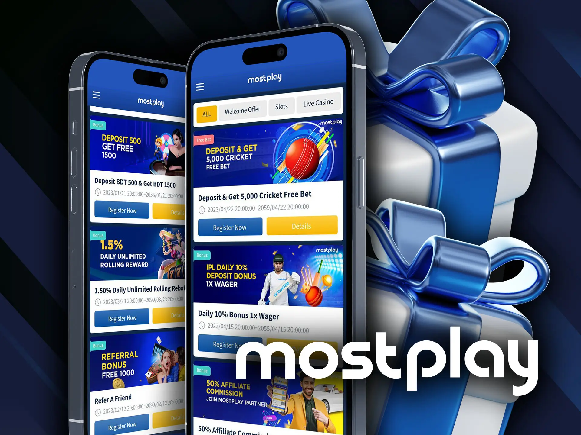 Get additional Mostplay bonuses if you bet from Bangladesh.