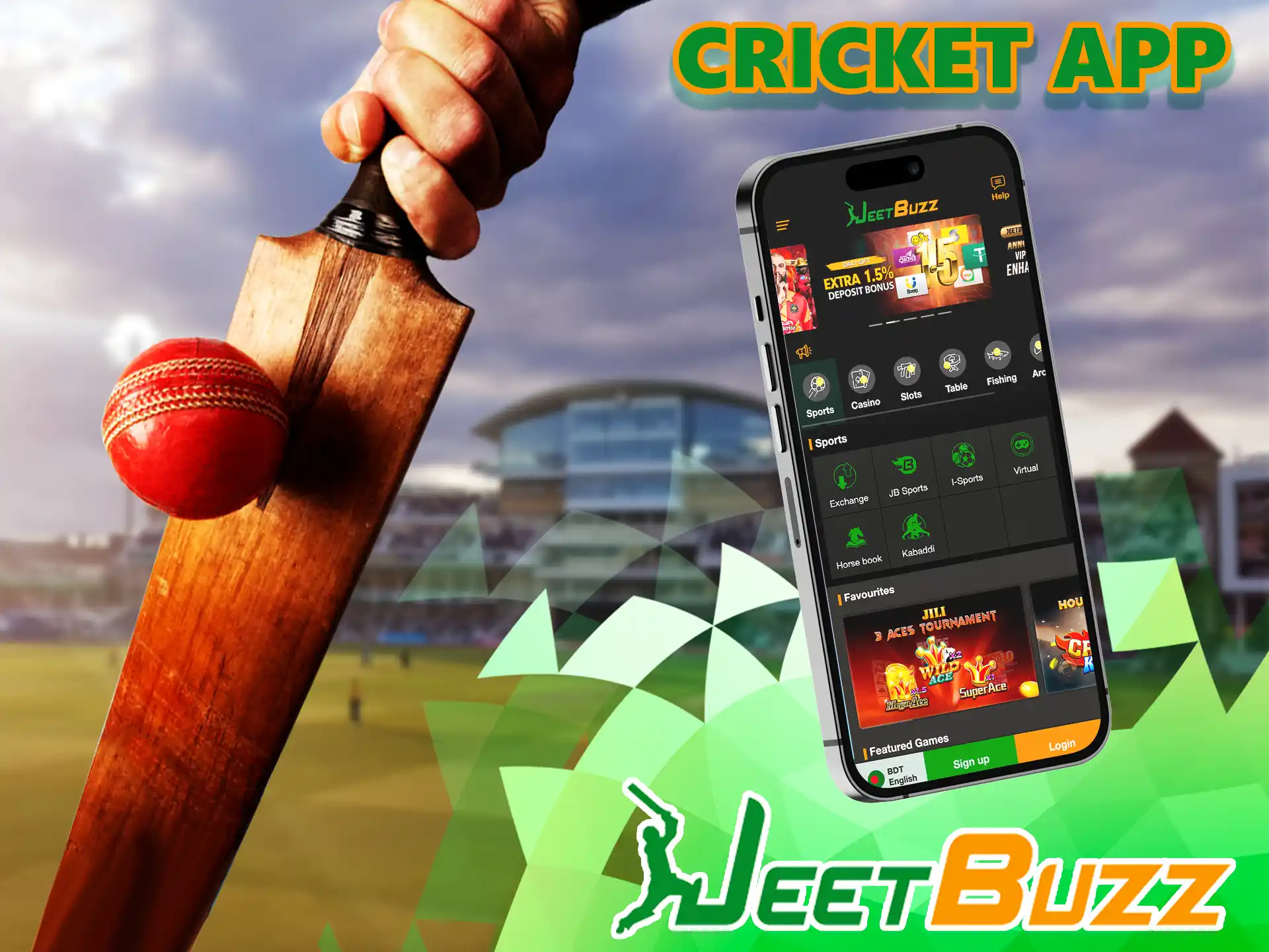 Fans of the sport will find a lot of interesting things in the JeetBuzz mobile app, only major competitions are waiting for you.