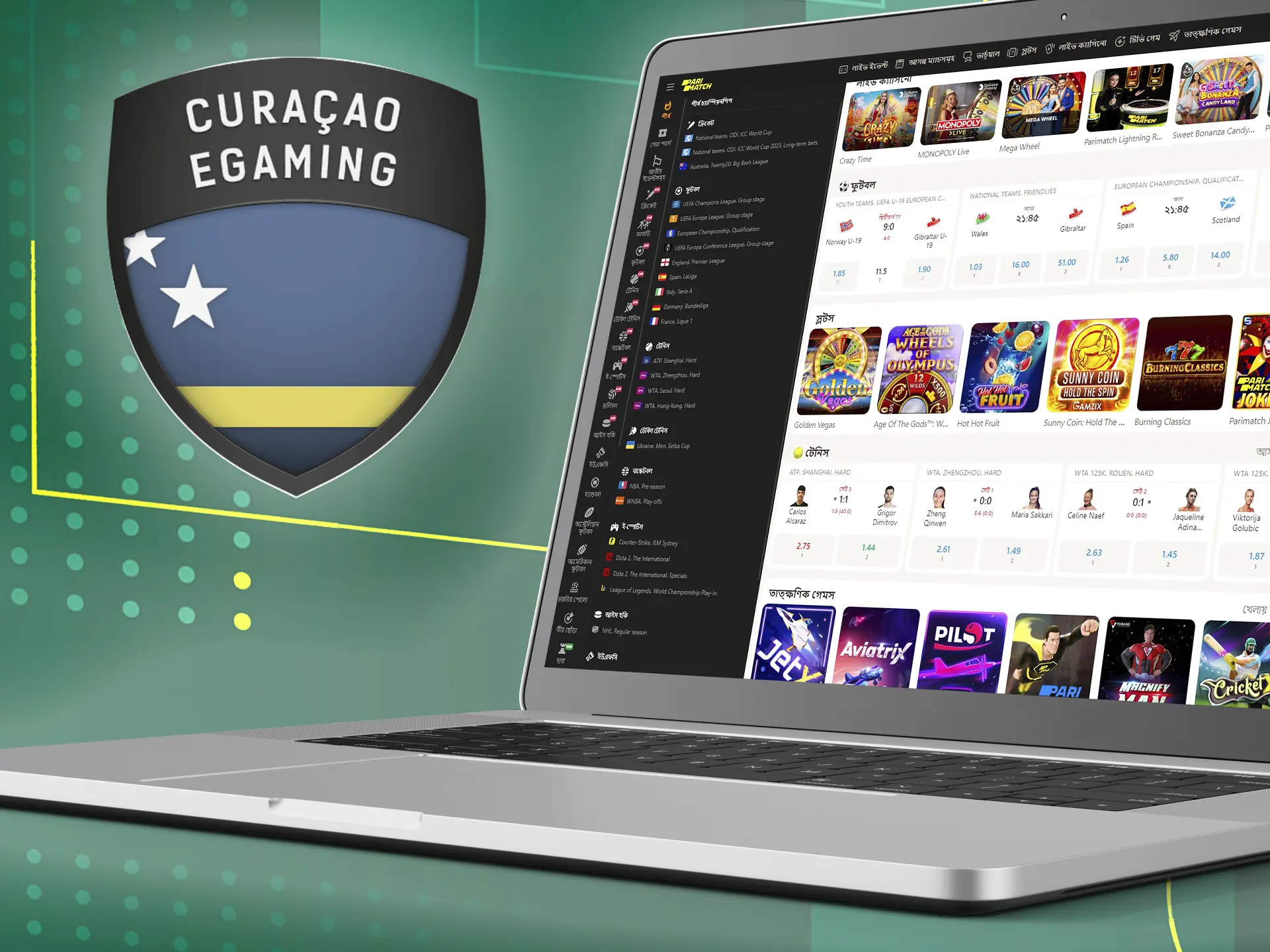 Parimatch is licensed by the Curaçao Gambling Commission.