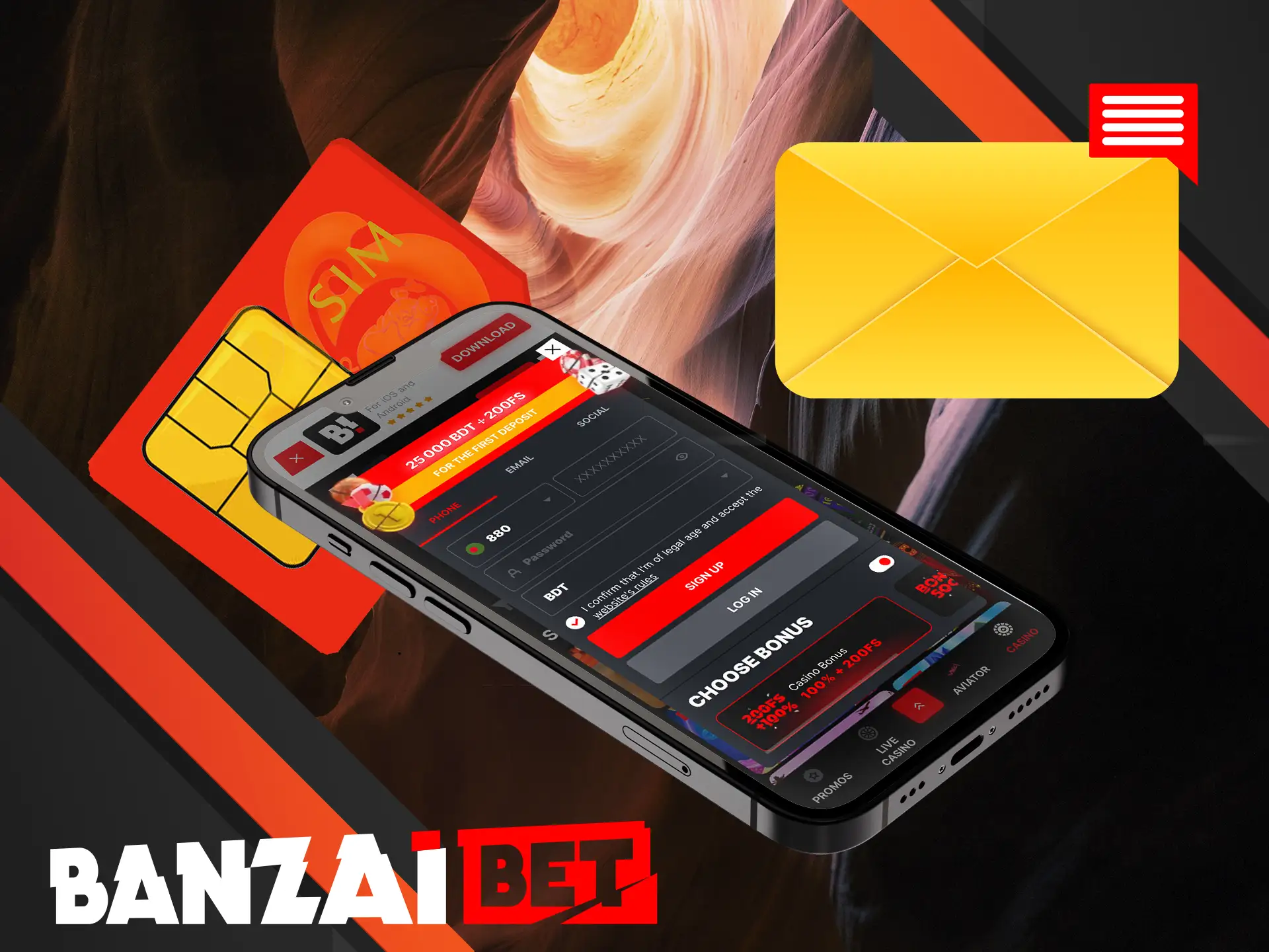 You can create an account at Banzai Bet using just your sim card just get a confirmation sms and you're in.