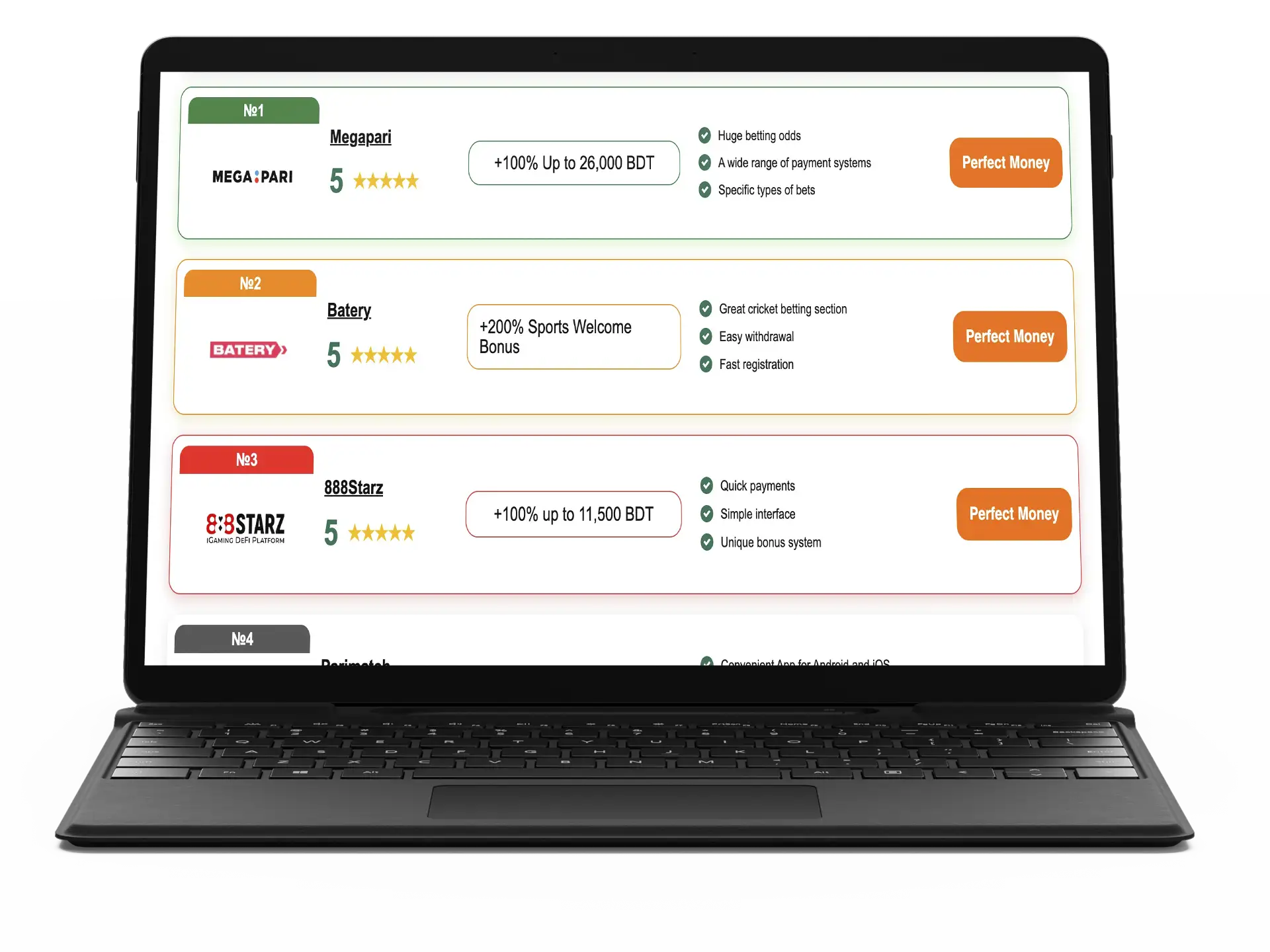 Next, decide on the bookmaker on which you will place your bets using the Perfect Money system.