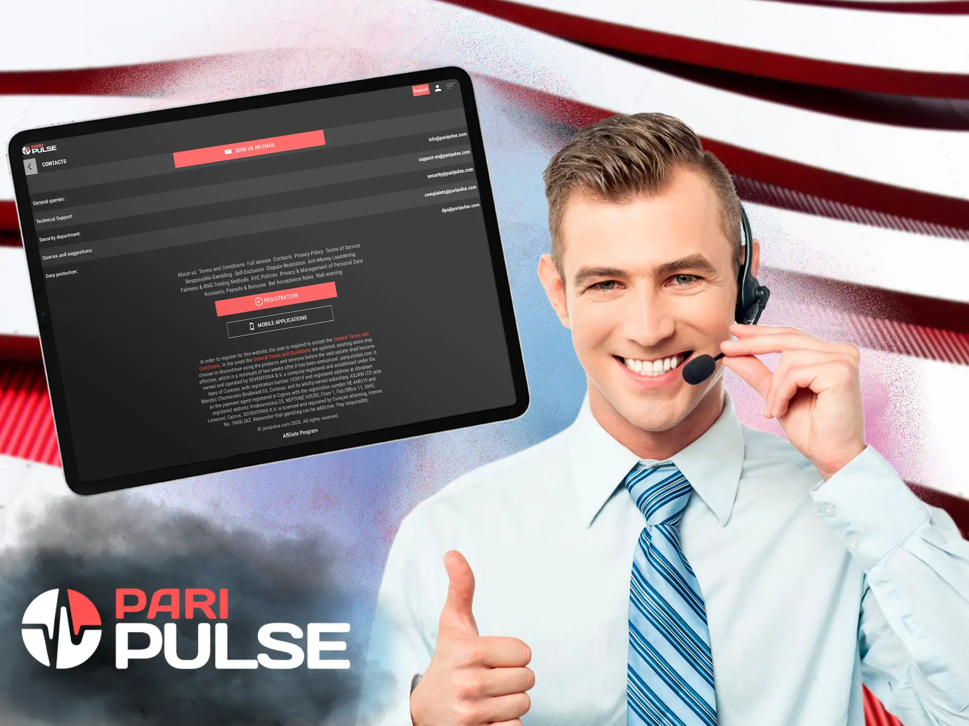 If a user has a problem, you need to contact the special chat room, where you will help professionals PariPulse.