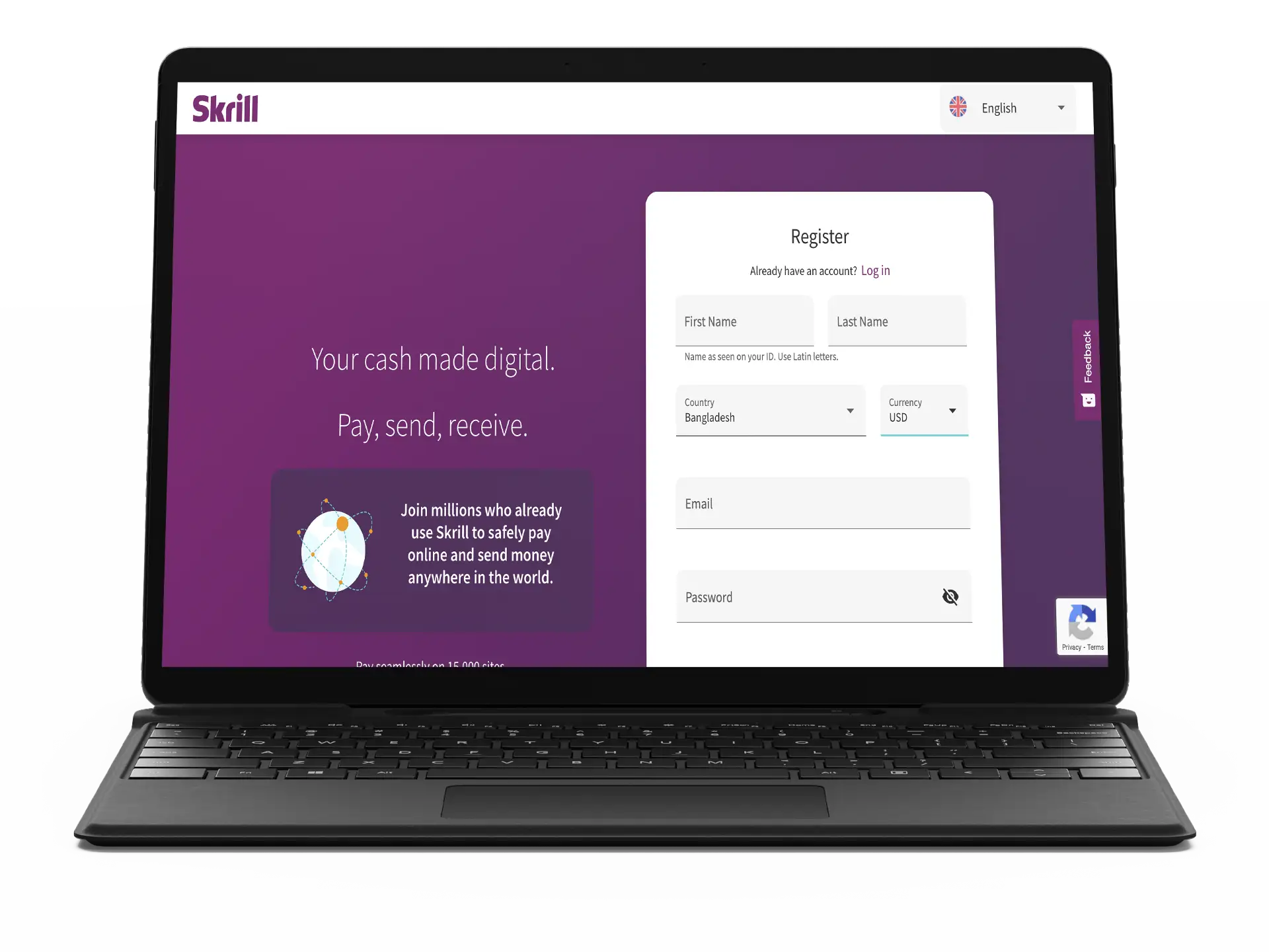 In order to successfully fund your account you will need to create a Skrill account, if you have one just log in.