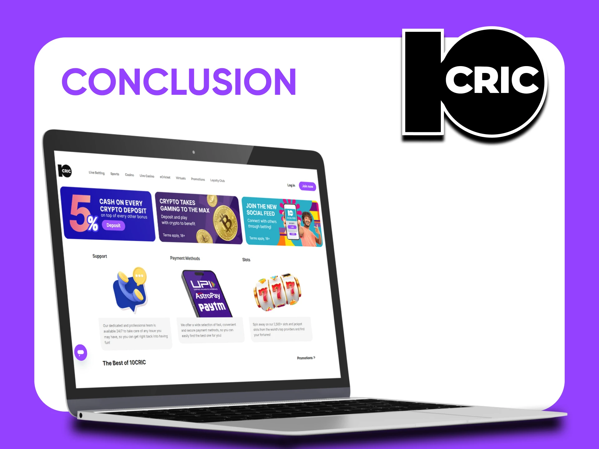 10cric is ideal for betting.