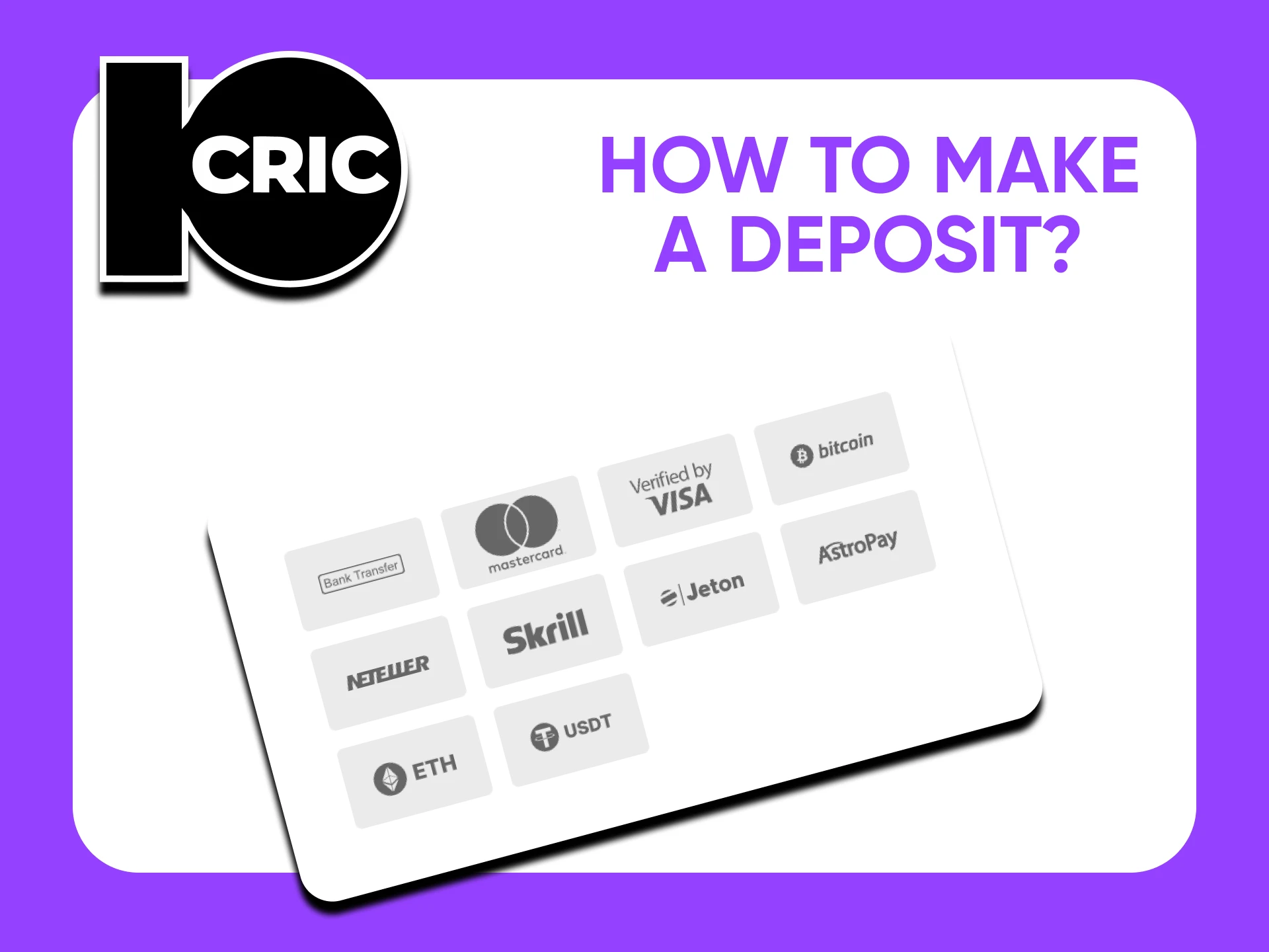 Top up your deposit on the 10cric website.