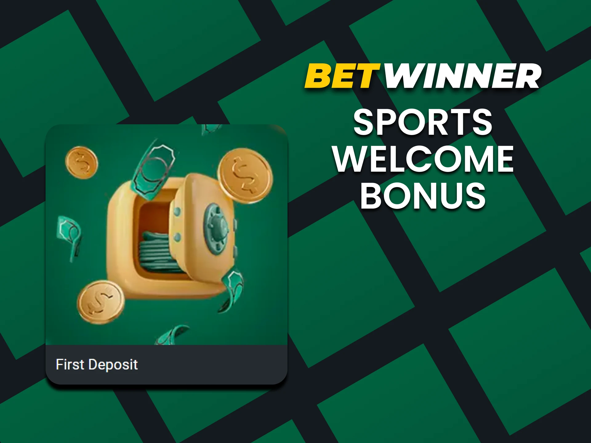 Betwinner gives a bonus for sports betting.