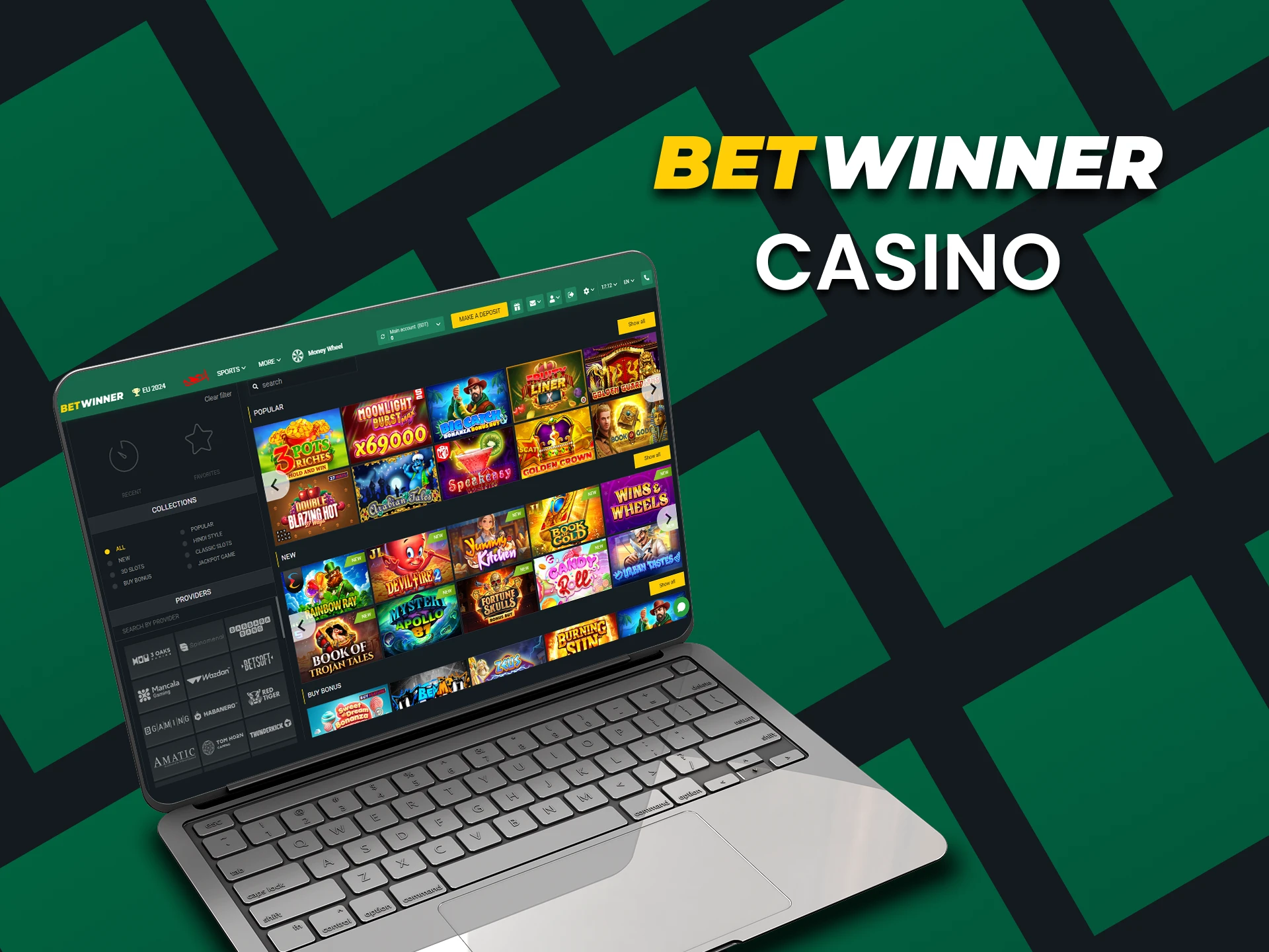 Play at the casino with Betwinner.