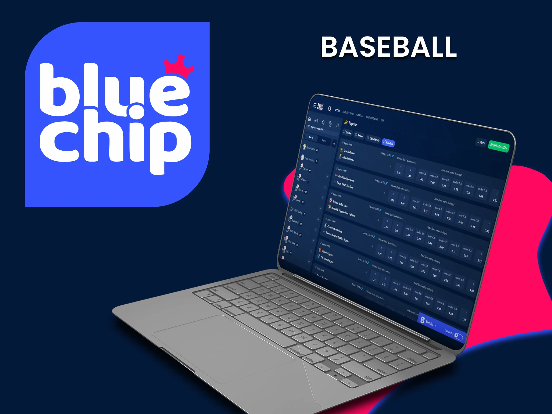 For Baseball bets, choose BlueChip.