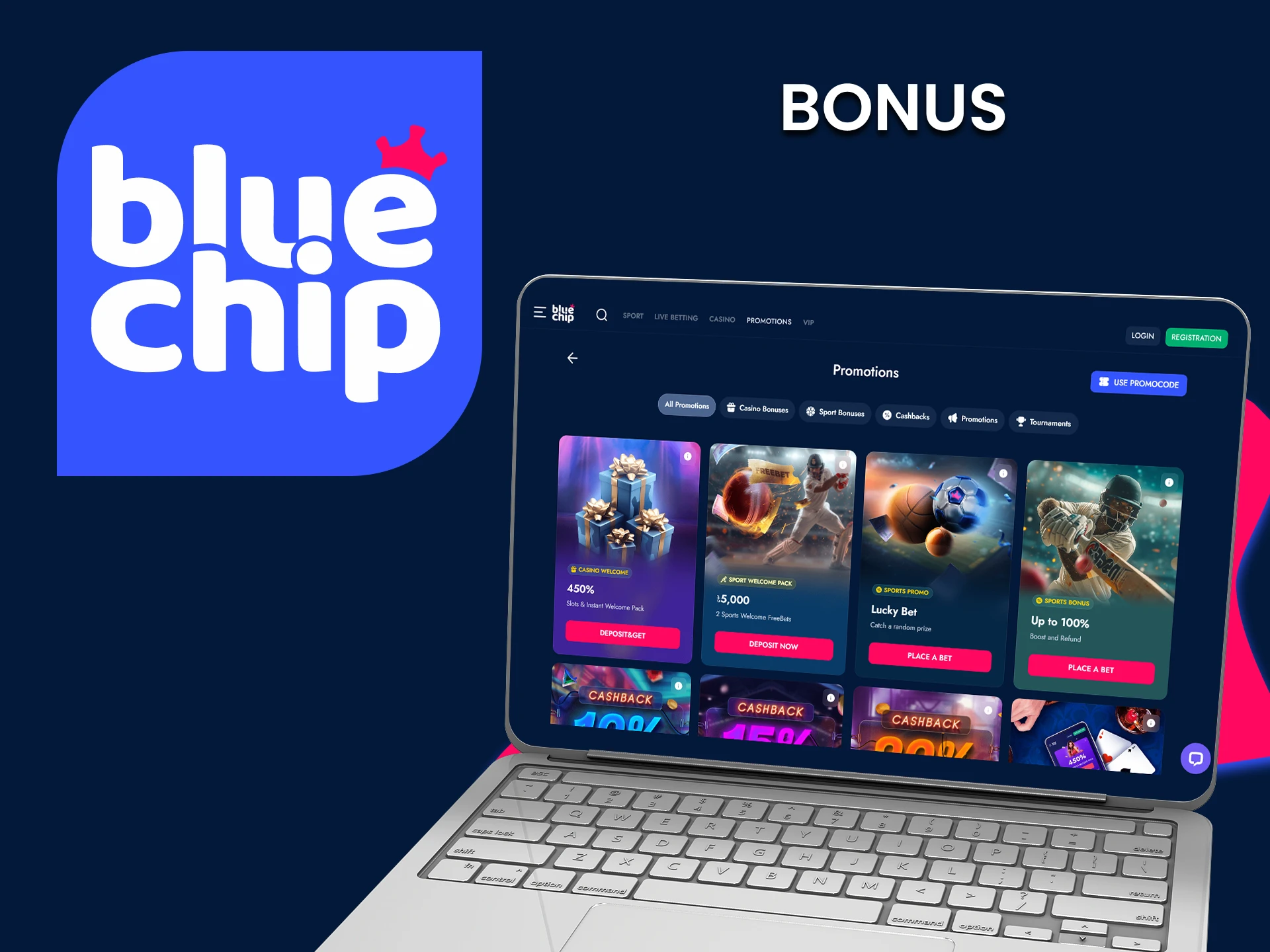 BlueChip gives bonuses to its users.