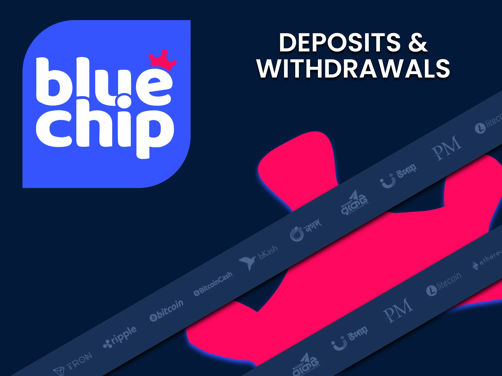 Select a payment method for the BlueChip website.