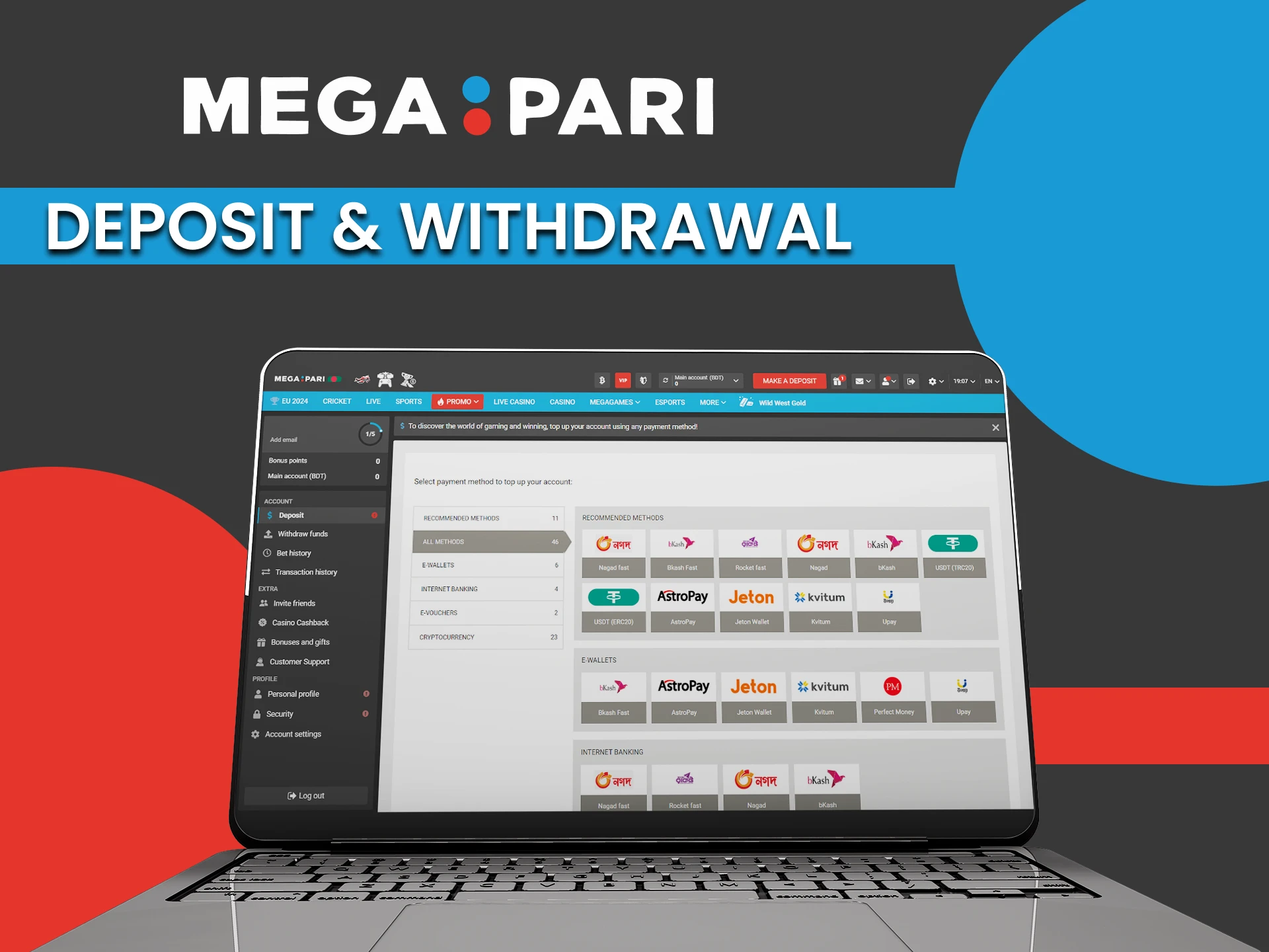 Choose your payment system on Megapari.