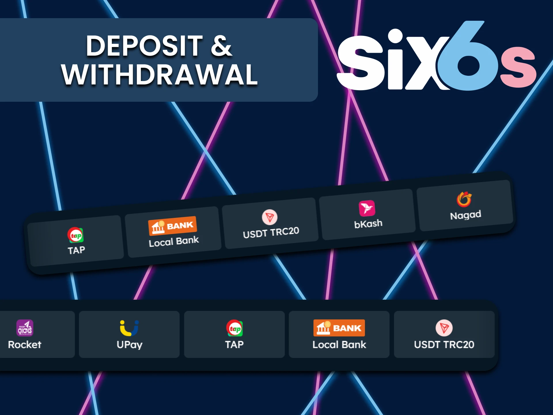 Choose your transaction method at Six6s.