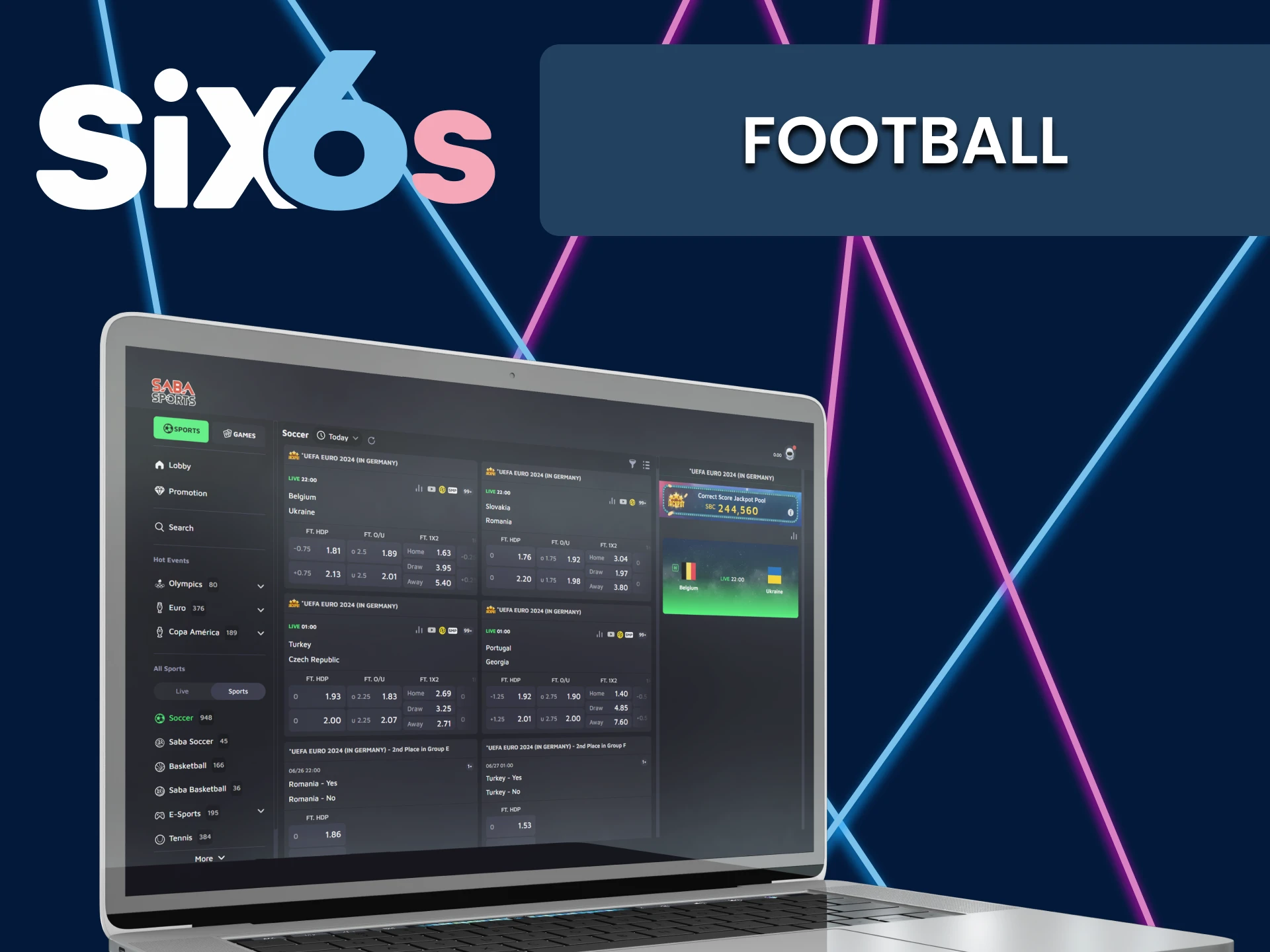 Bet on football with Six6s.