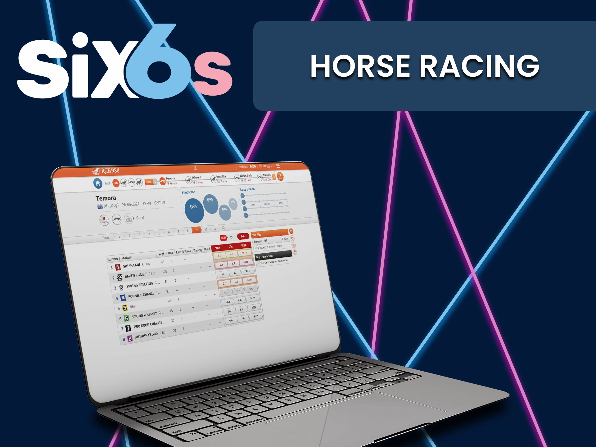 For betting on horse racing, choose Six6s.