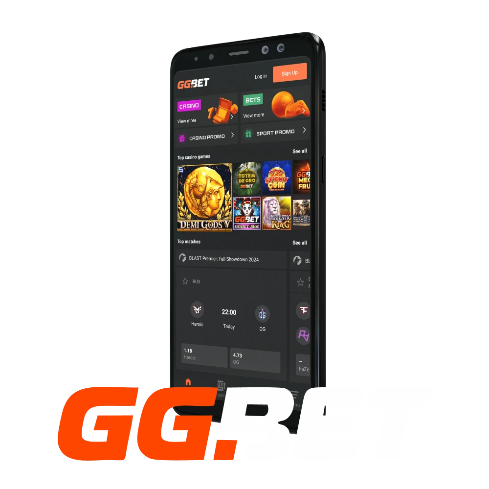 For bets and games, choose the GGbet application.