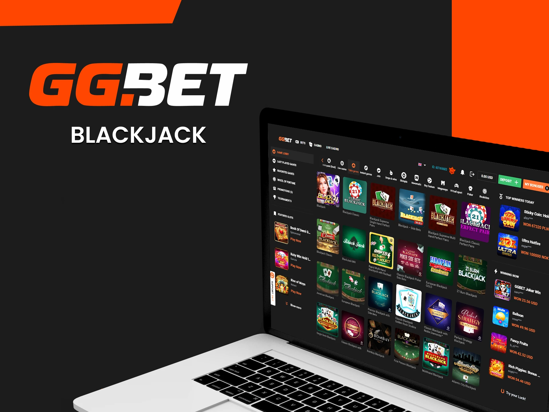 For casino games at GGbet, choose blackjack.