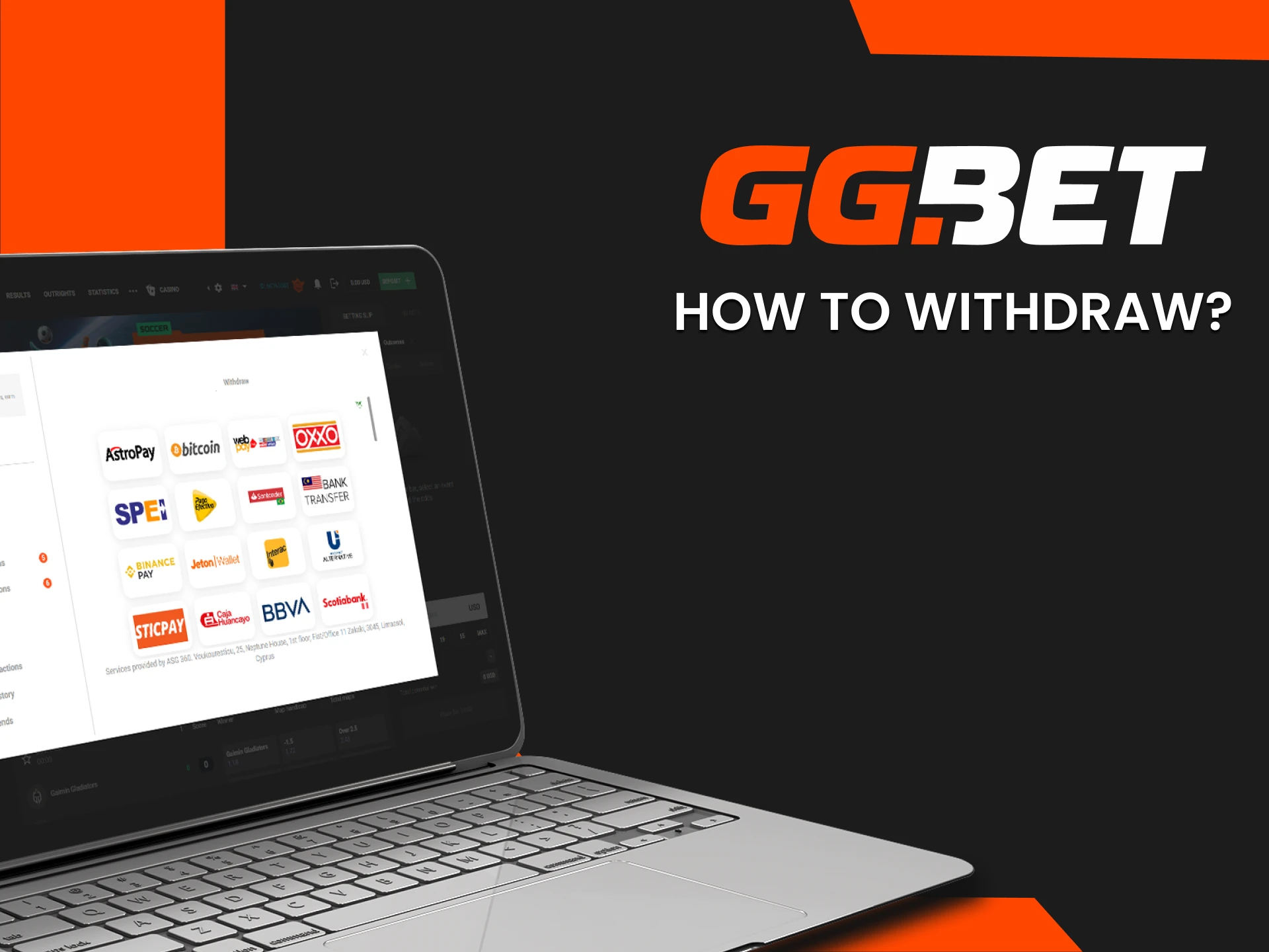 We will show you how to withdraw funds to GGbet.