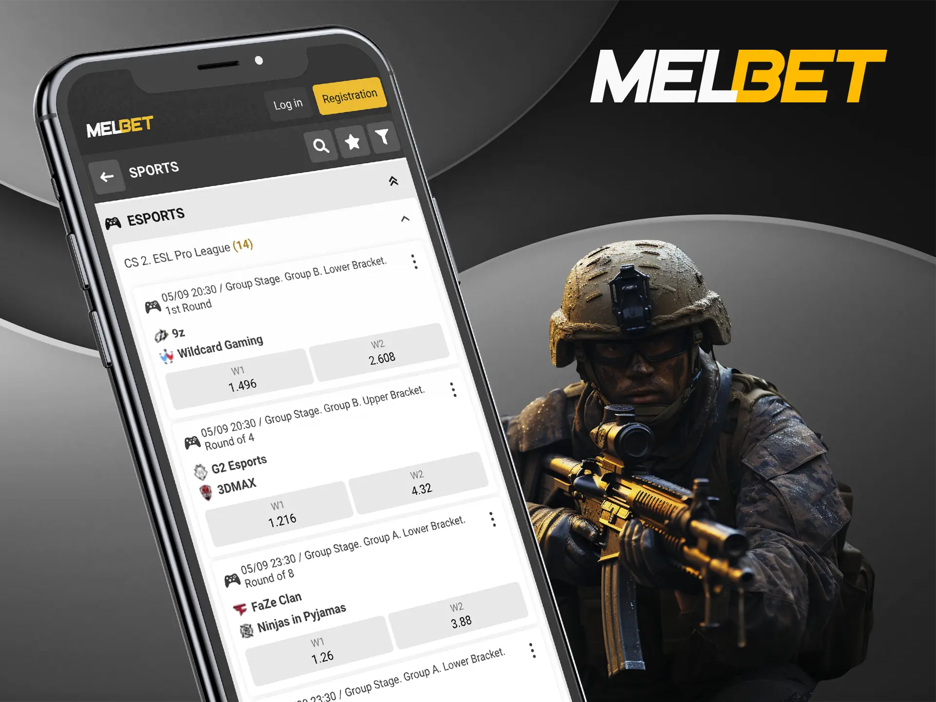 Place your Counter Strike bets at Melbet quickly and efficiently.