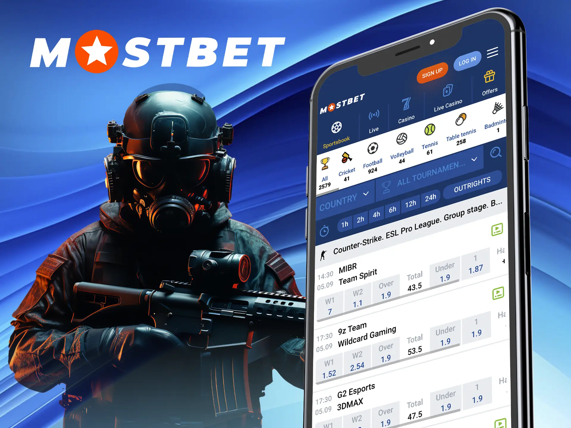 Watch the tactics of the Counter Strike teams to accurately predict a win at Mostbet bookmaker.