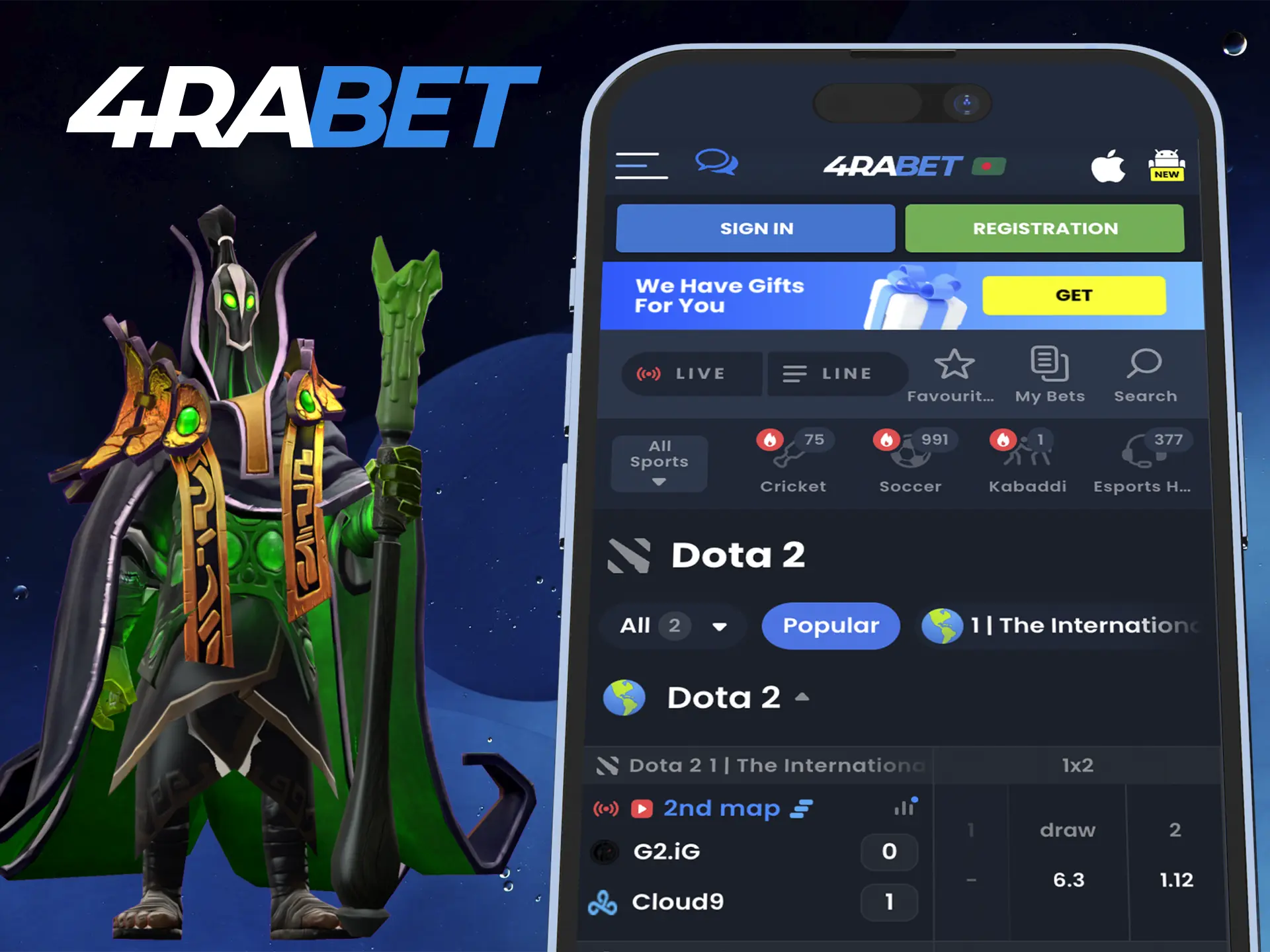 Study the heroes of Dota 2 to predict your team's victory and win at bookmaker 4rabet.