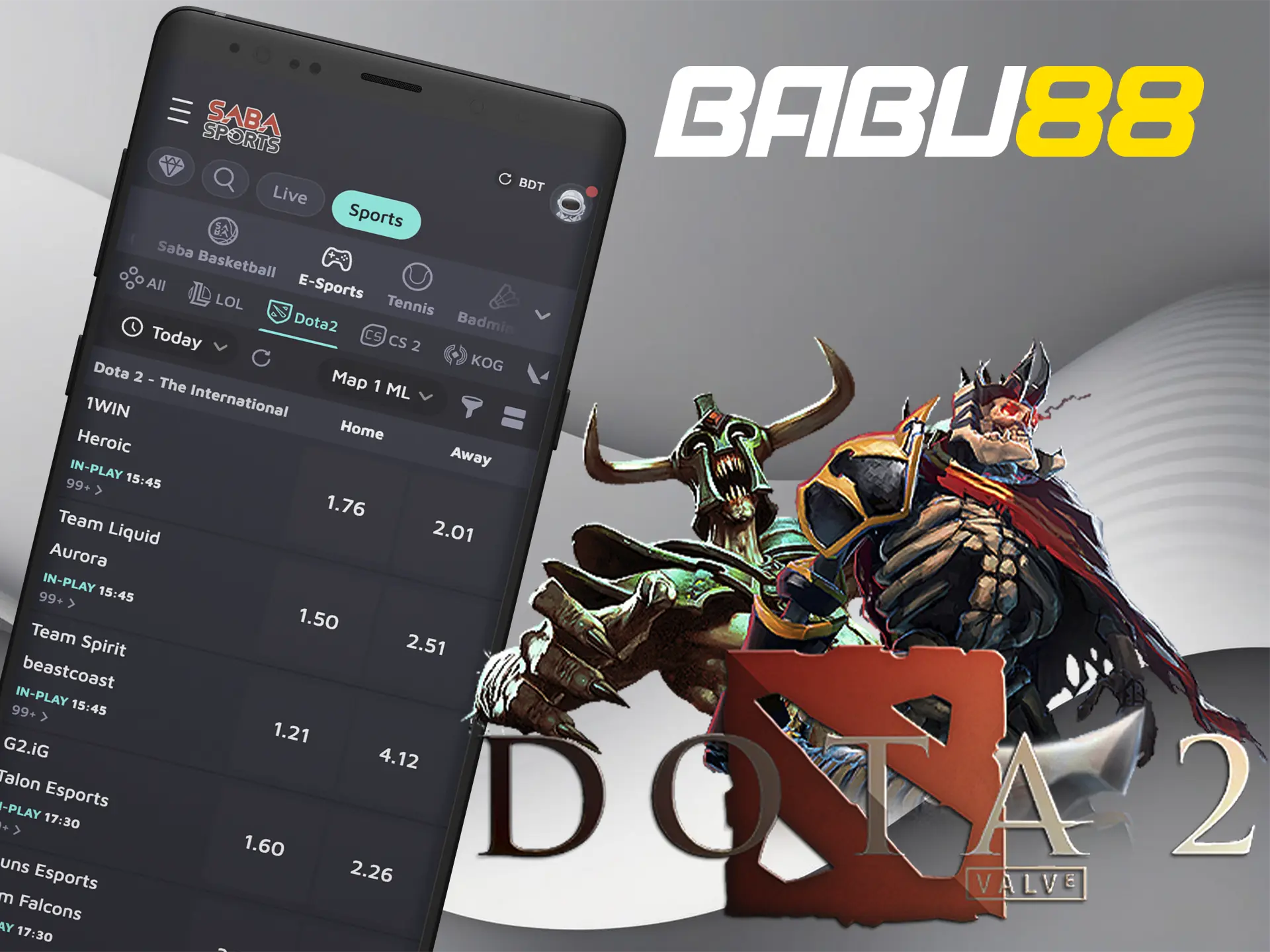 Your accurate prediction for the upcoming Dota 2 match can be made at Babu88 Casino.