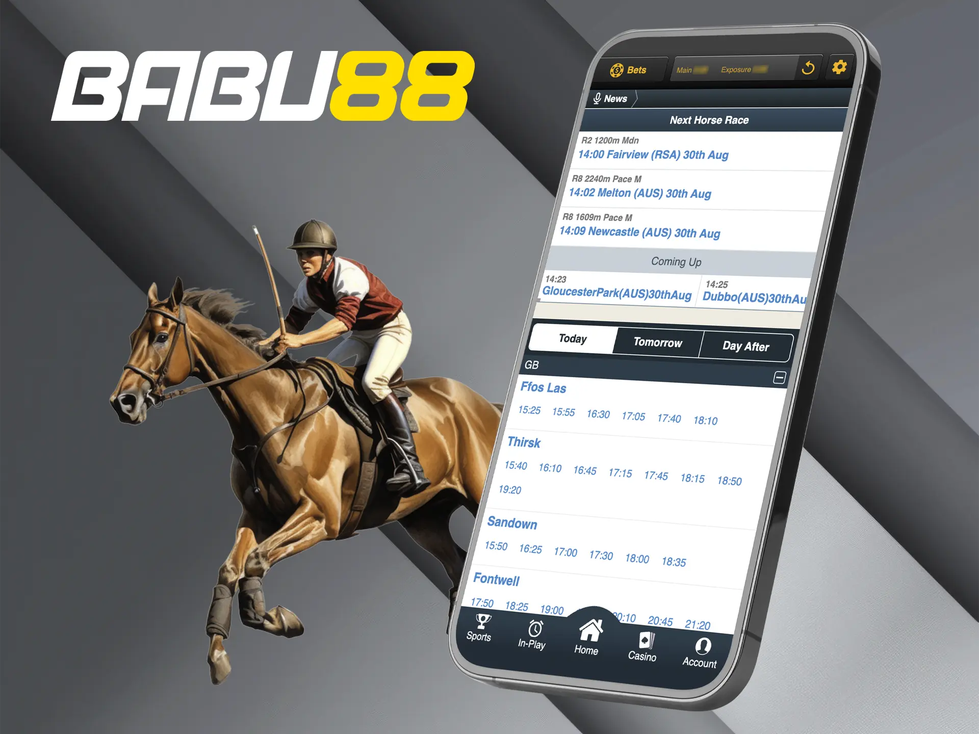 Bet on horse racing at Babu88 and withdraw your winnings in just a couple of clicks.