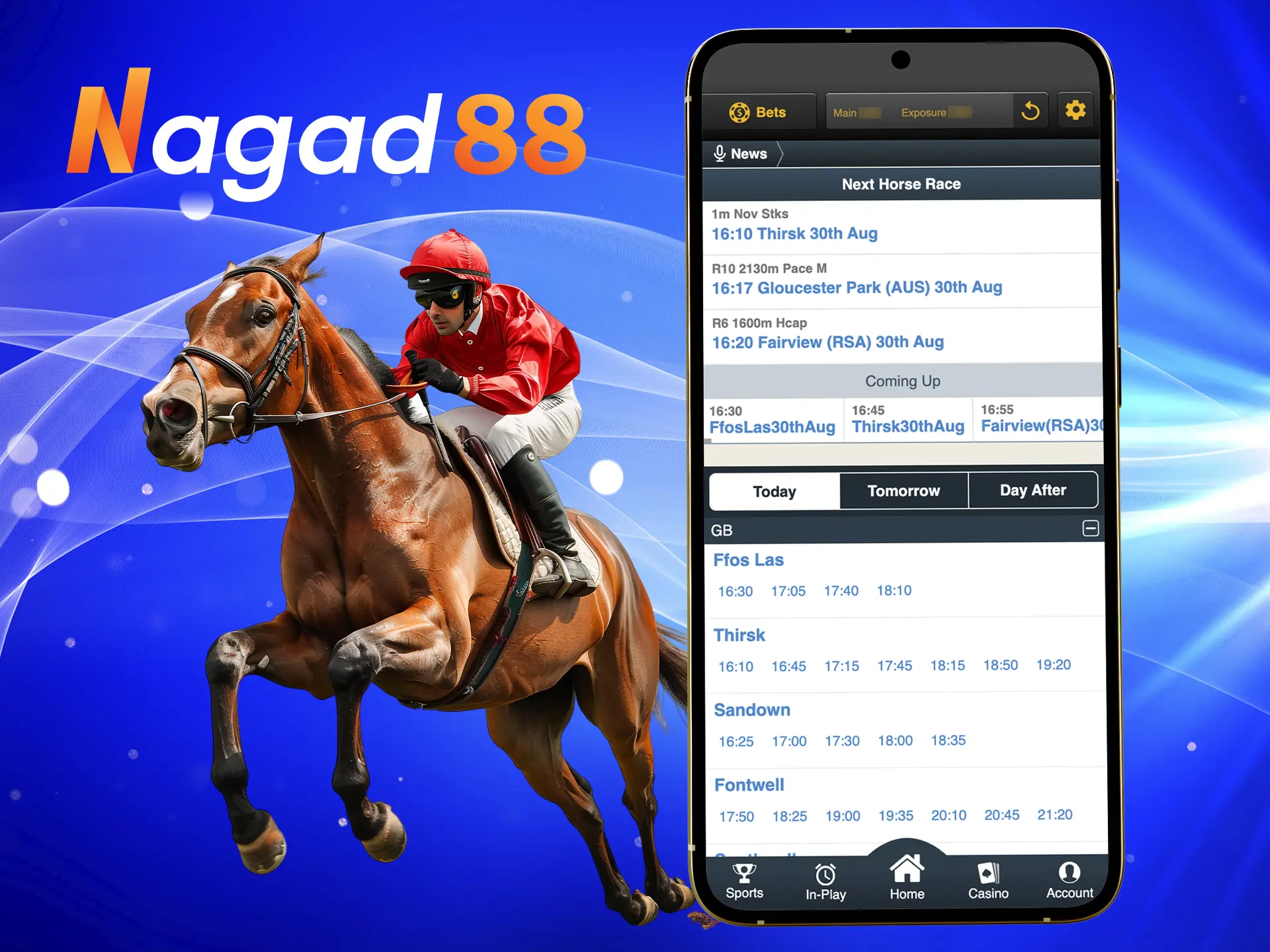 The Nagad88 app shows stable performance and is always available for horse racing betting.