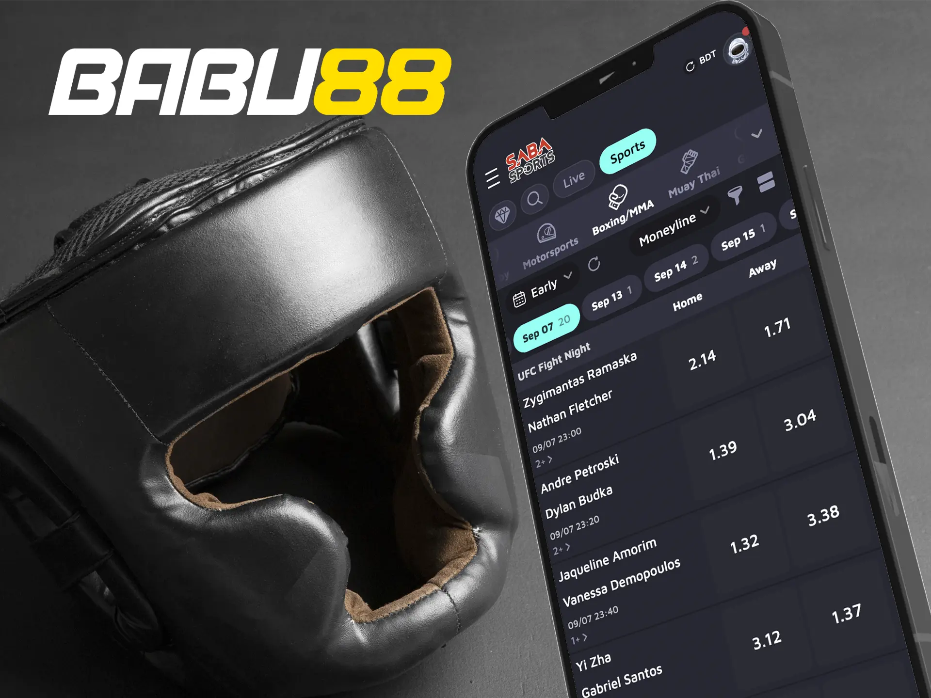 Get the experience of making your UFC predictions on the app from Babu88 Casino.