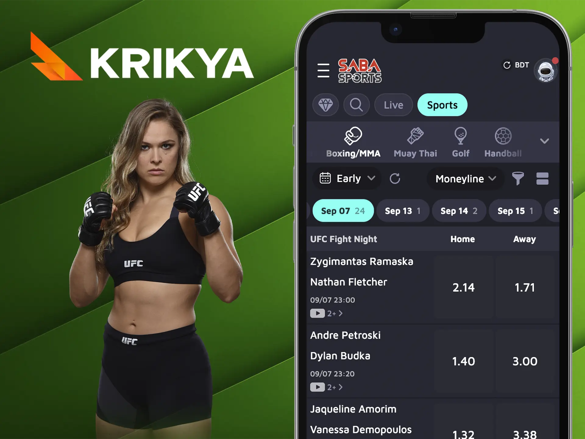 Enjoy the fights live via the Krikya app and don't forget to make your predictions.