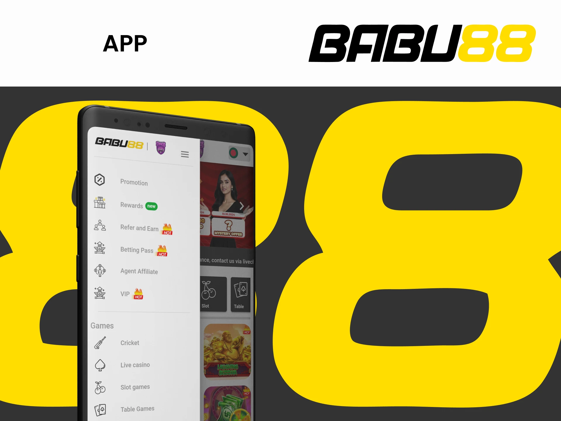 Use the mobile application for betting and gaming at Babu88.