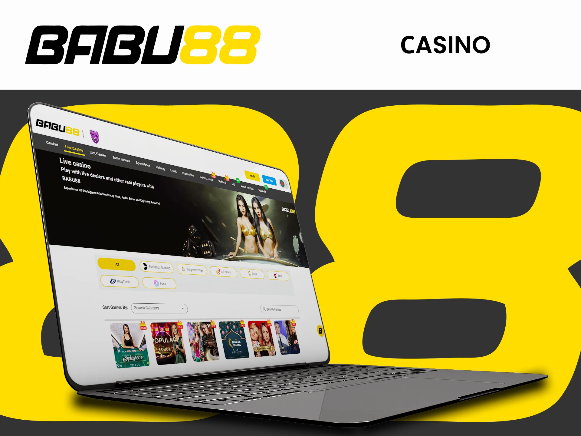 Visit the casino section at Babu88.