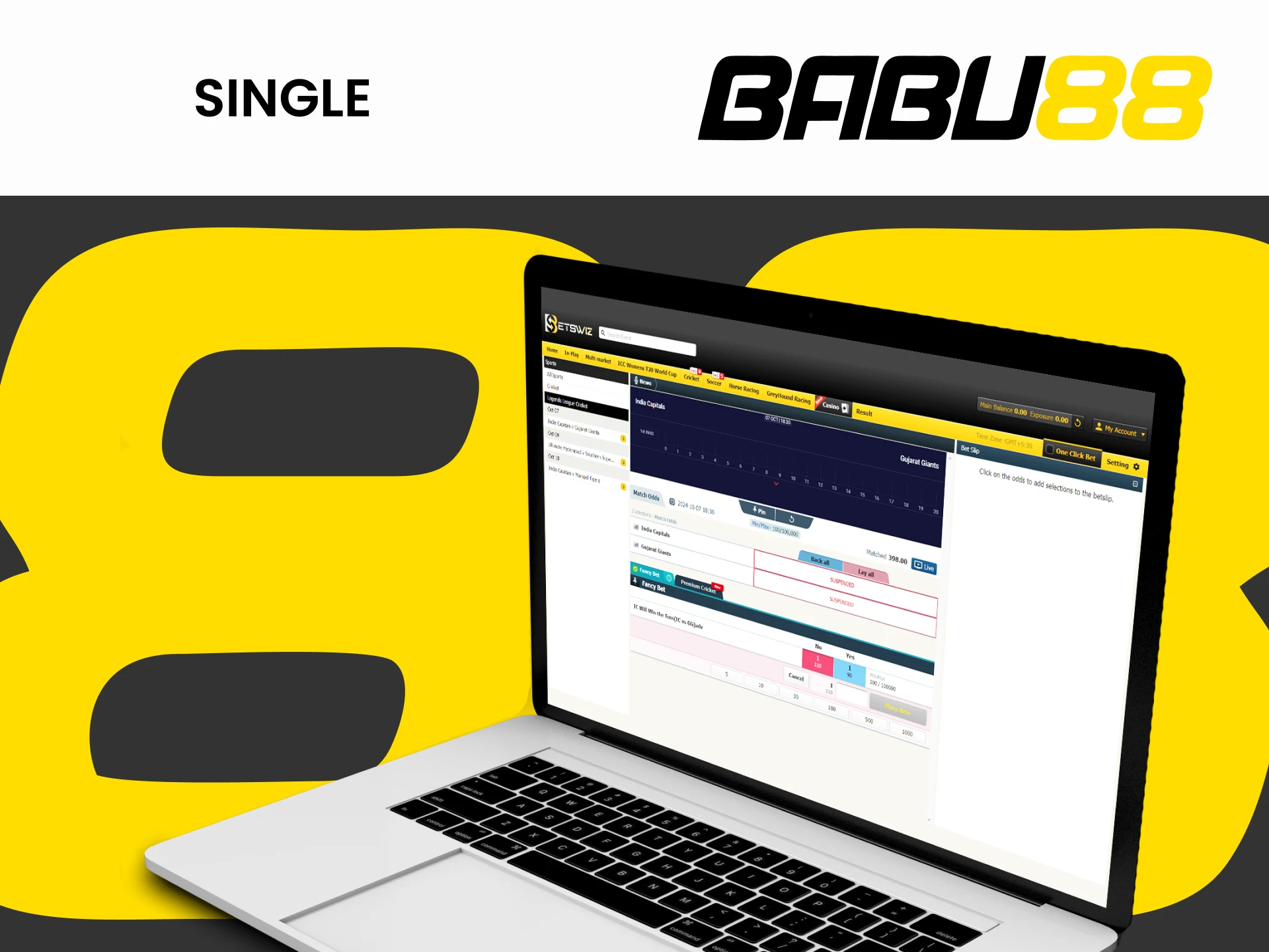 You can place single sports bets from Babu88.