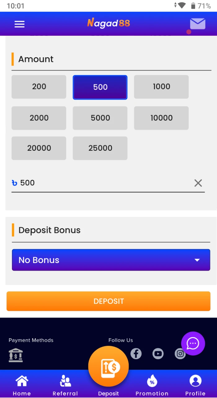 How to complete a deposit transaction with Rocket payment system on online casino sites.