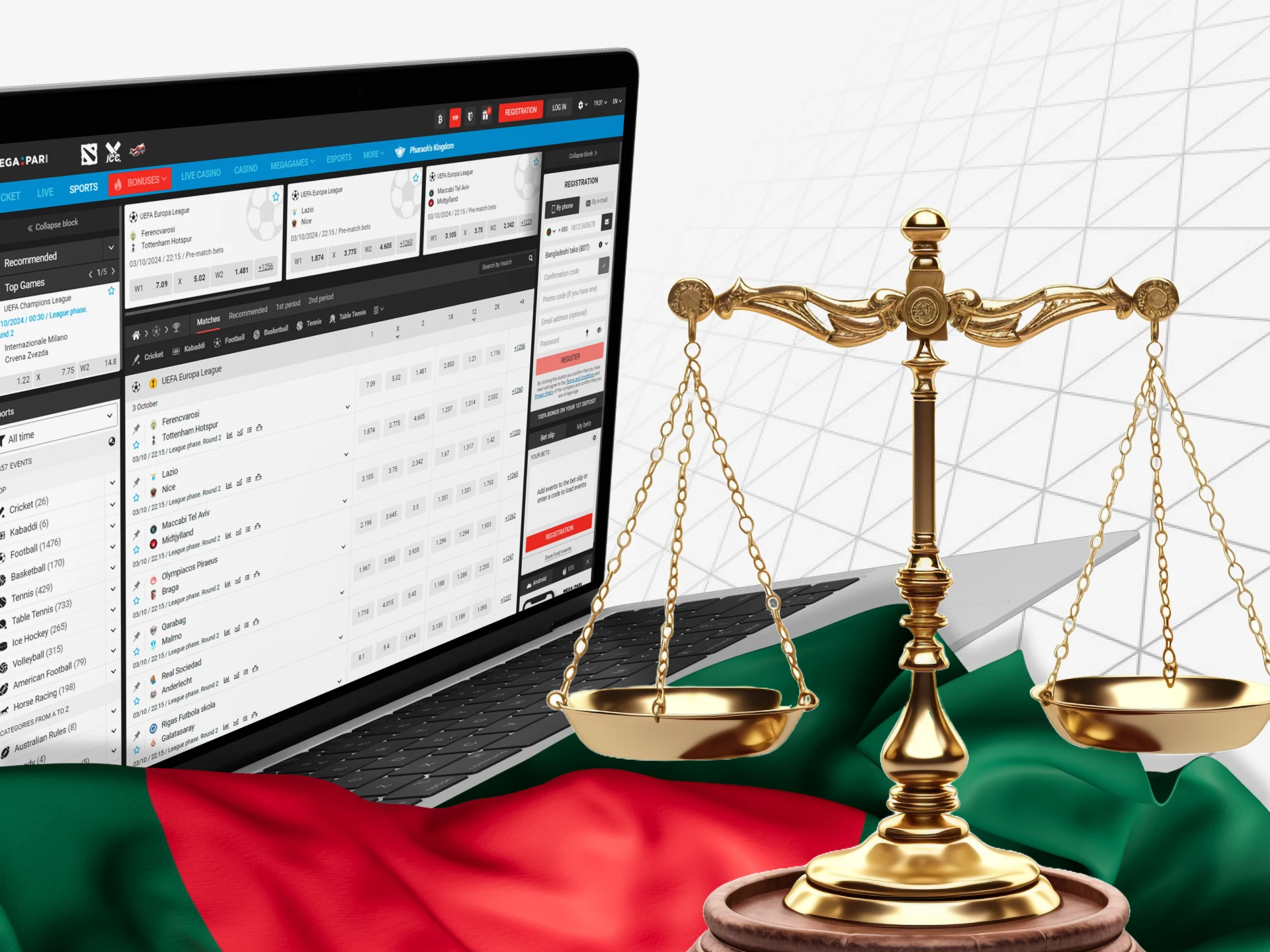 Bet online legally in Bangladesh with our bookmakers.