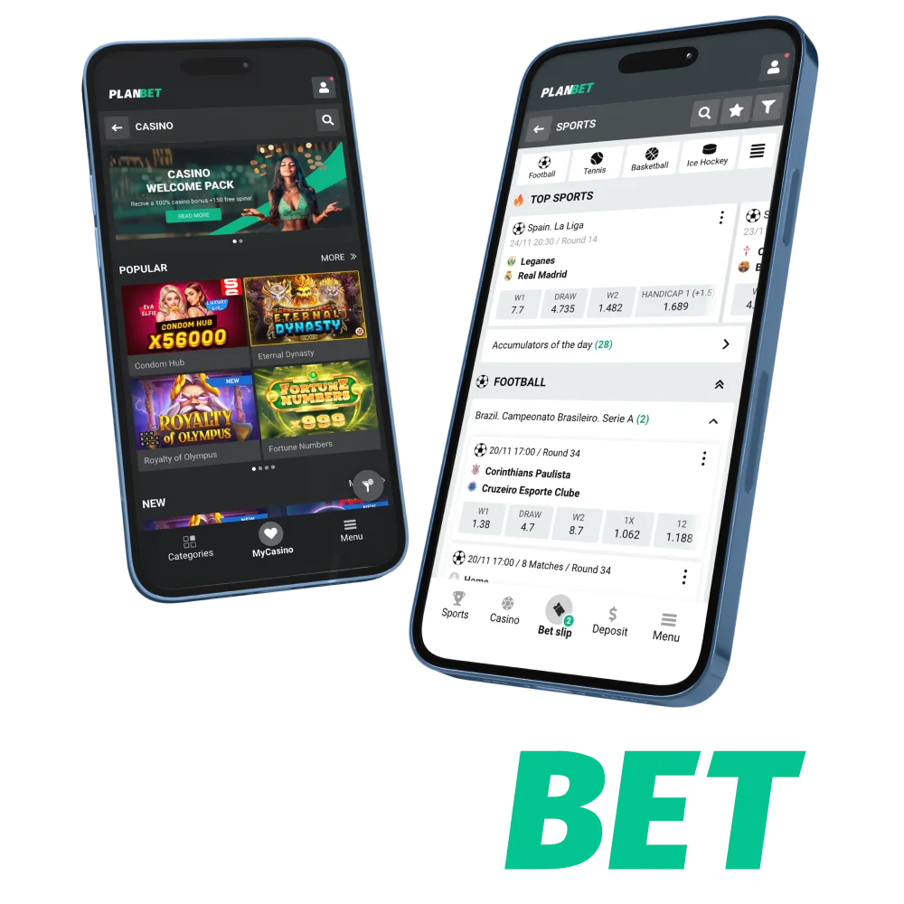 Download the PlanBet app and enjoy sports betting.