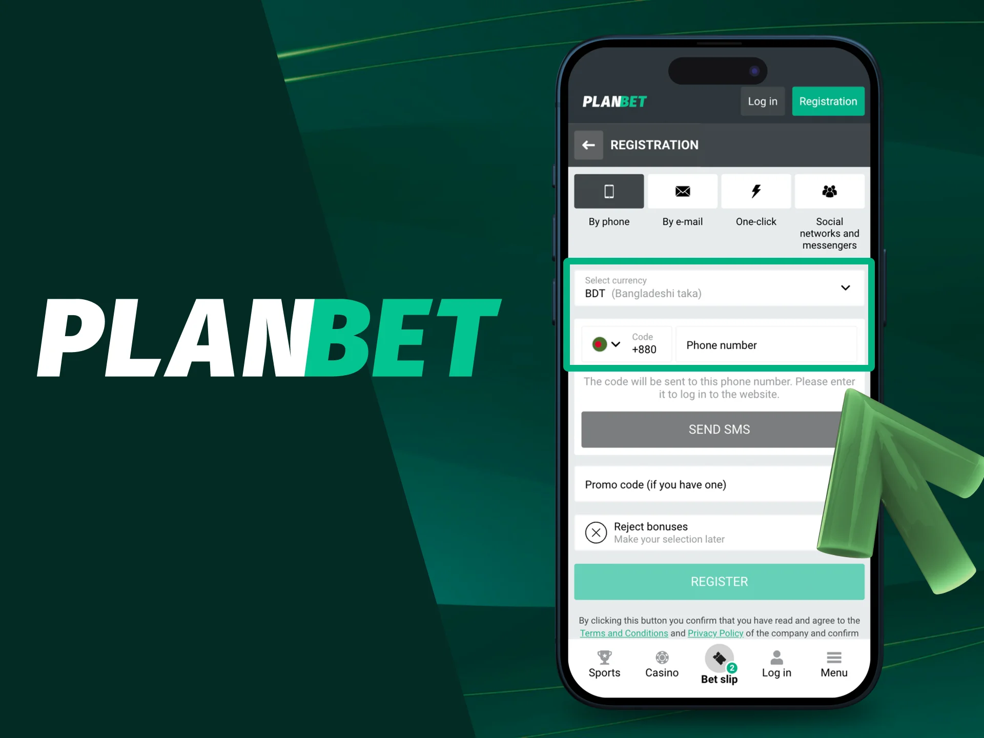 PlanBet asks for full personal information.