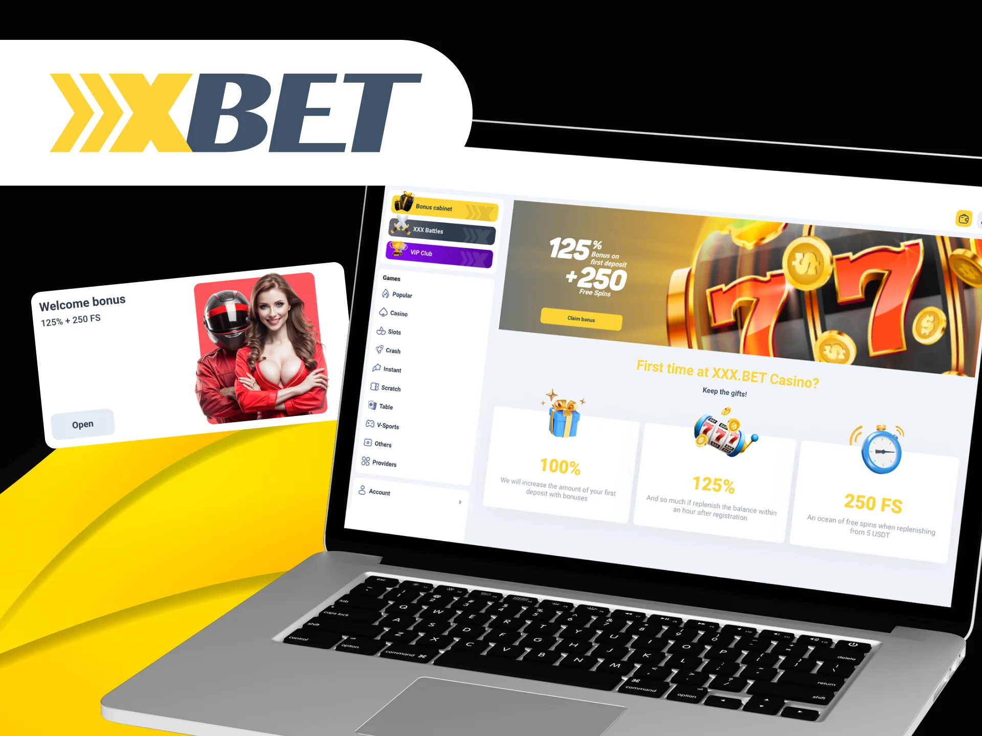 Xxxbet Casino has a welcome bonus for new customers.