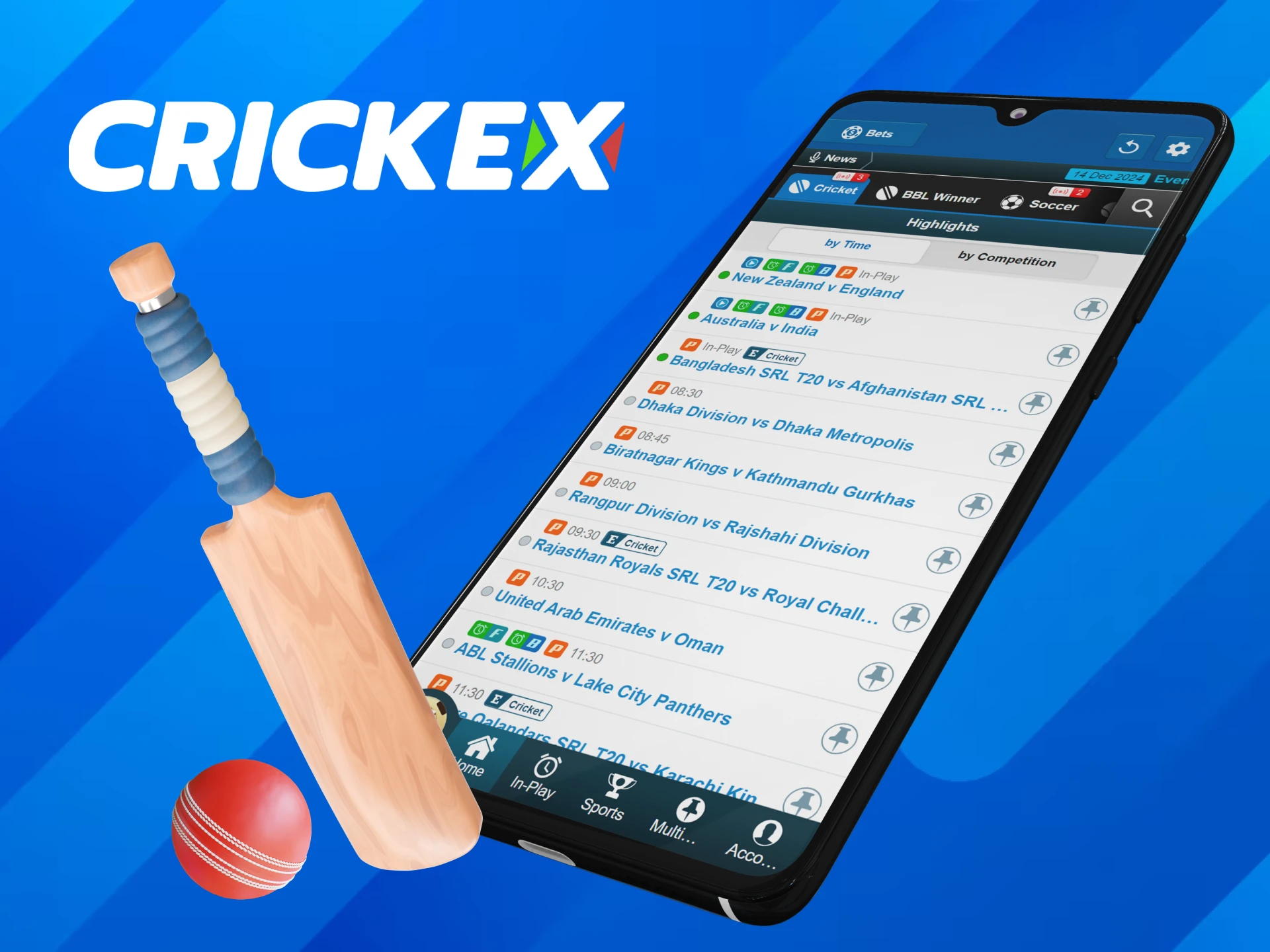 Crickex offers great odds on cricket betting.