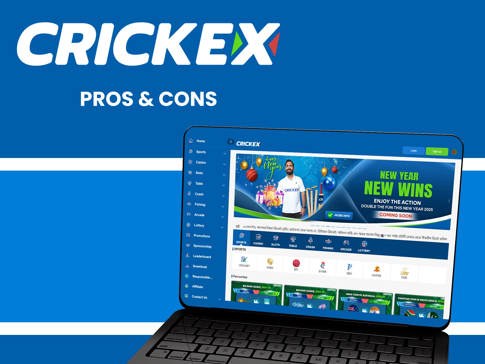 Explore the pros and cons of the Crickex website.