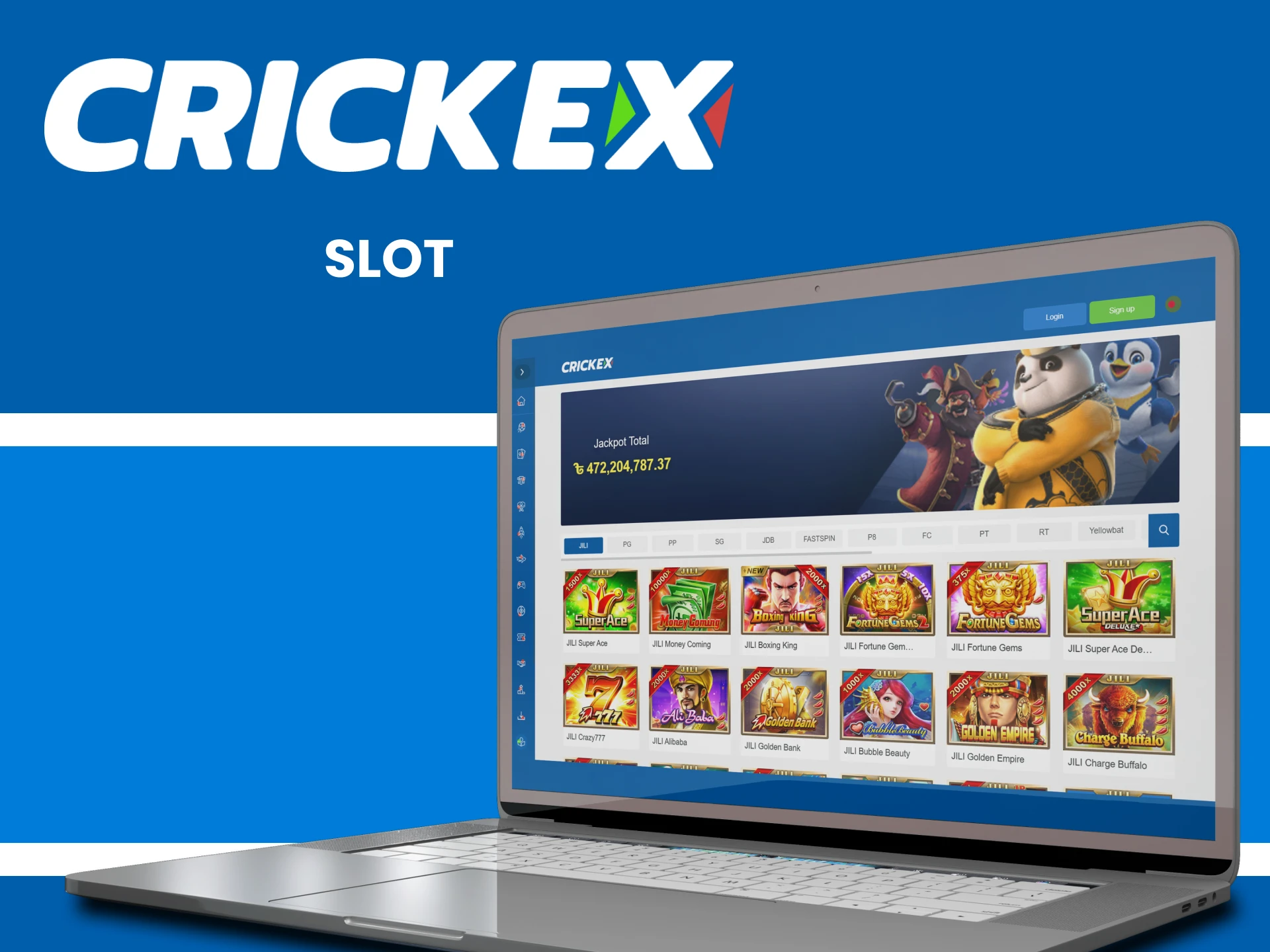 Play slots with Crickex.