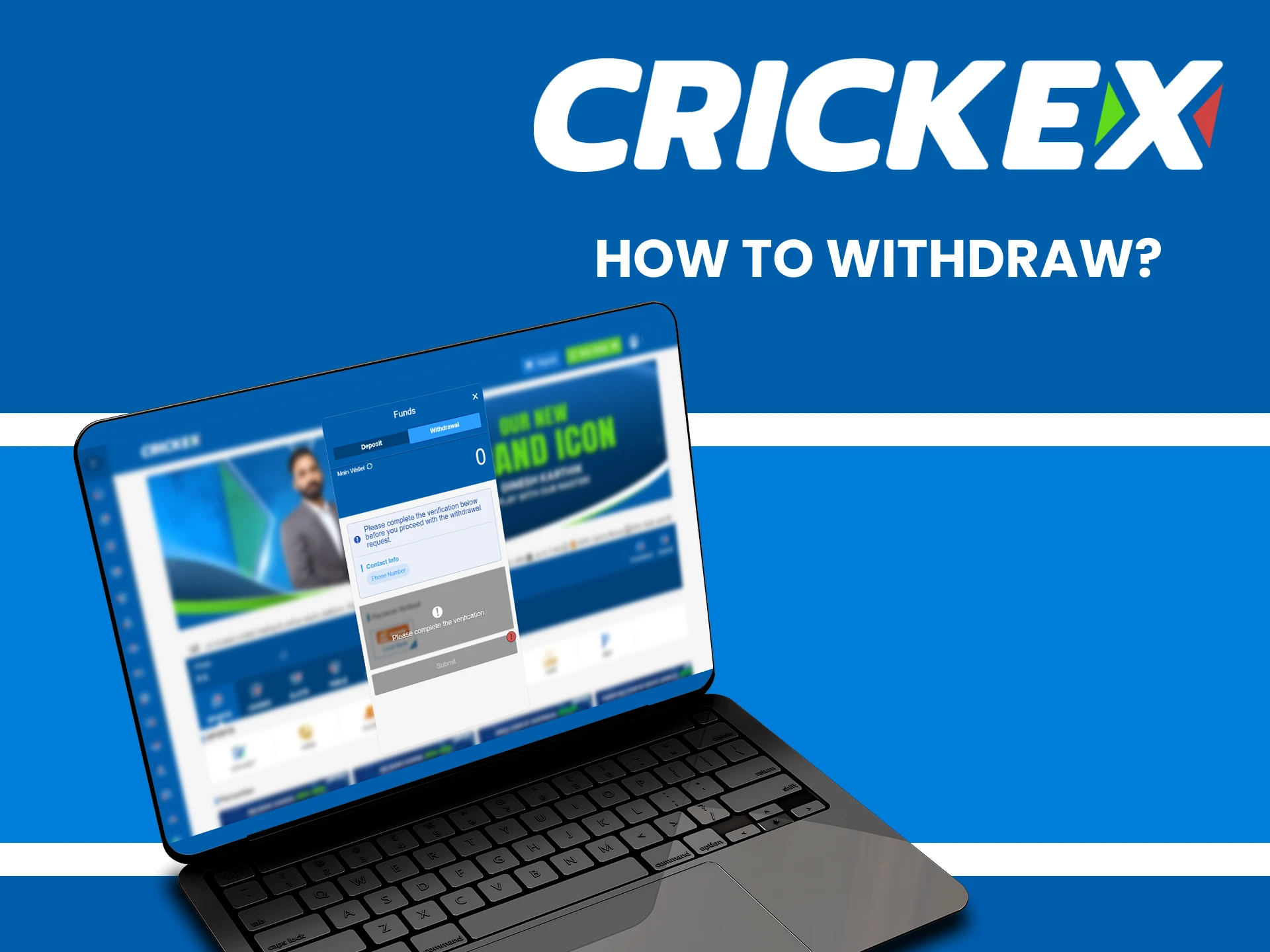 Choose a convenient method for withdrawing funds to Crickex.