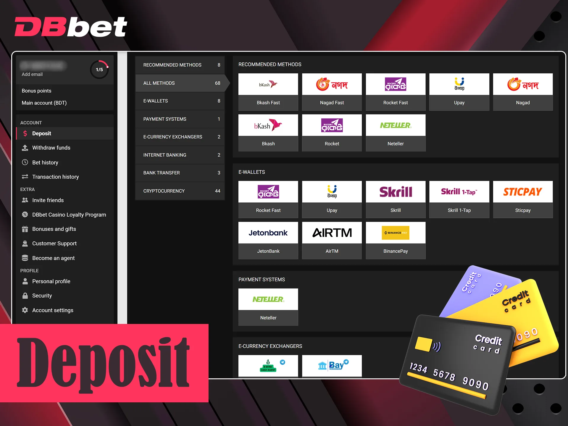 Make your first deposit at DBbet and get additional bonus.